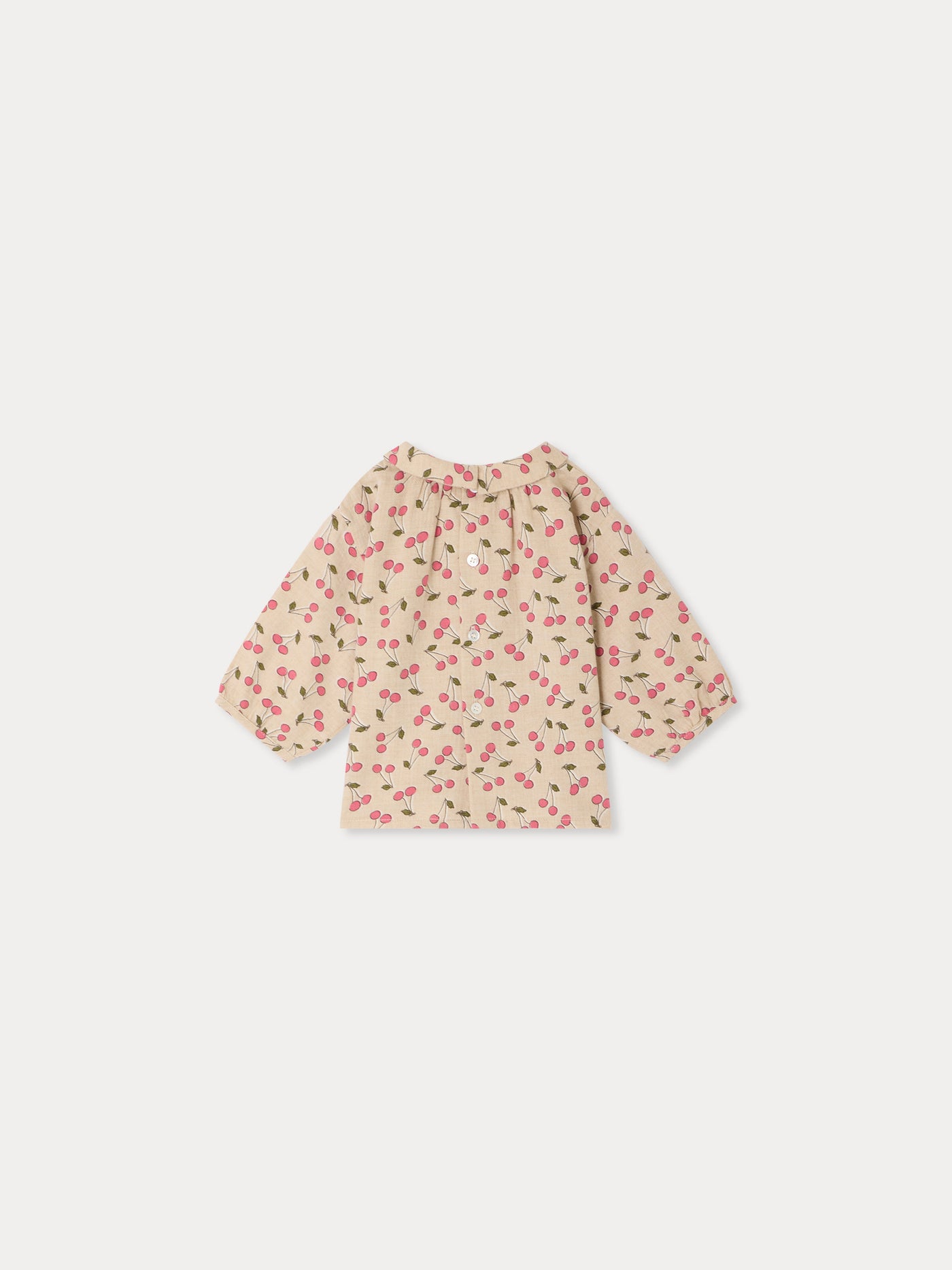 Spitz baby blouse with cherry print organic cotton