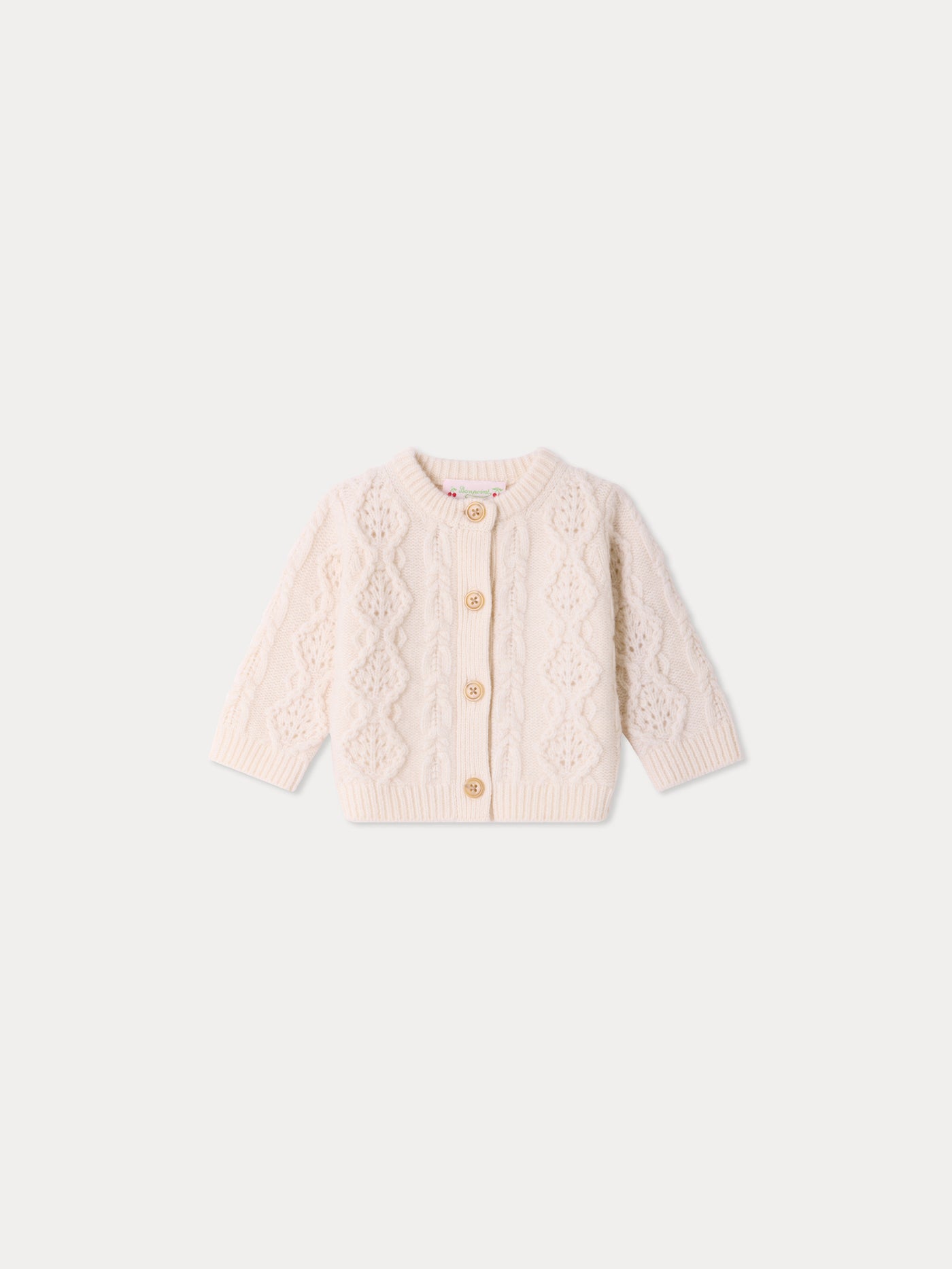 Baby cardigan Mionna cable-knit in wool