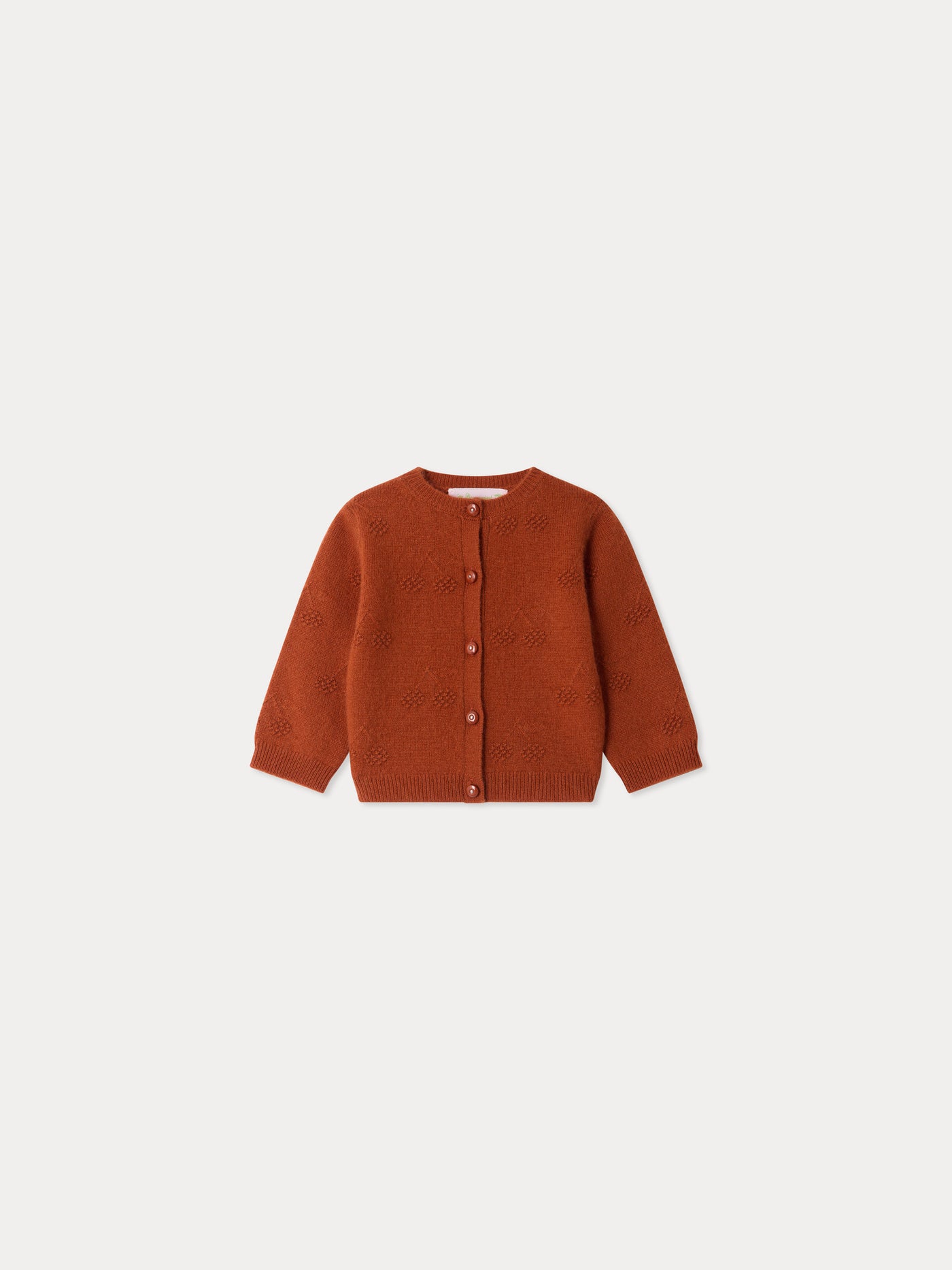 Cardigan bébé Tibile à cerises en cachemire