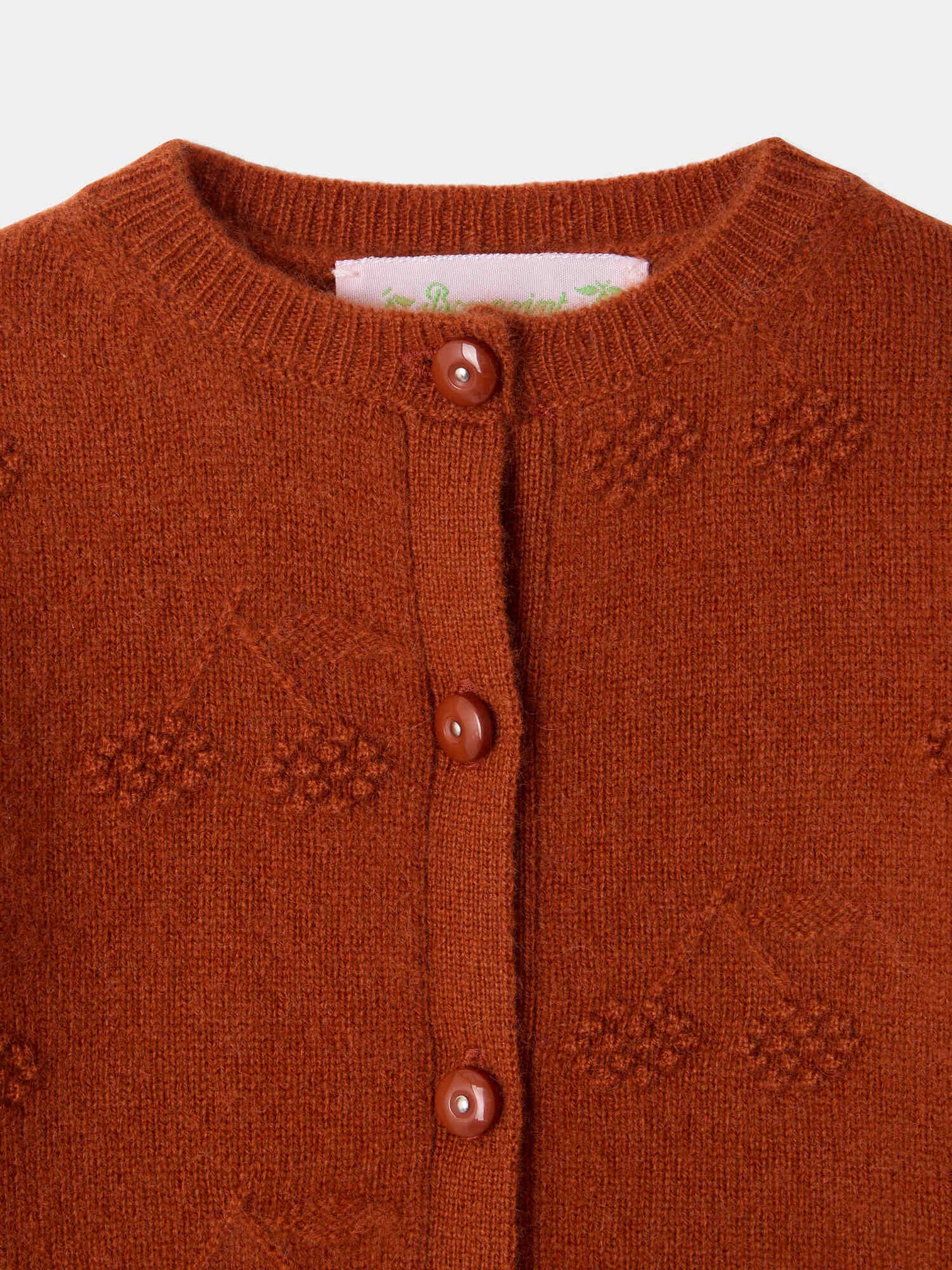 Cardigan bébé Tibile à cerises en cachemire