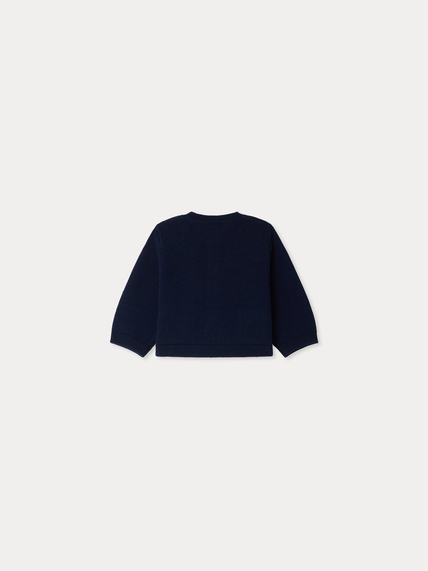 Bonpoint x MoMA cardigan bébé Mibou fleur en intarsia