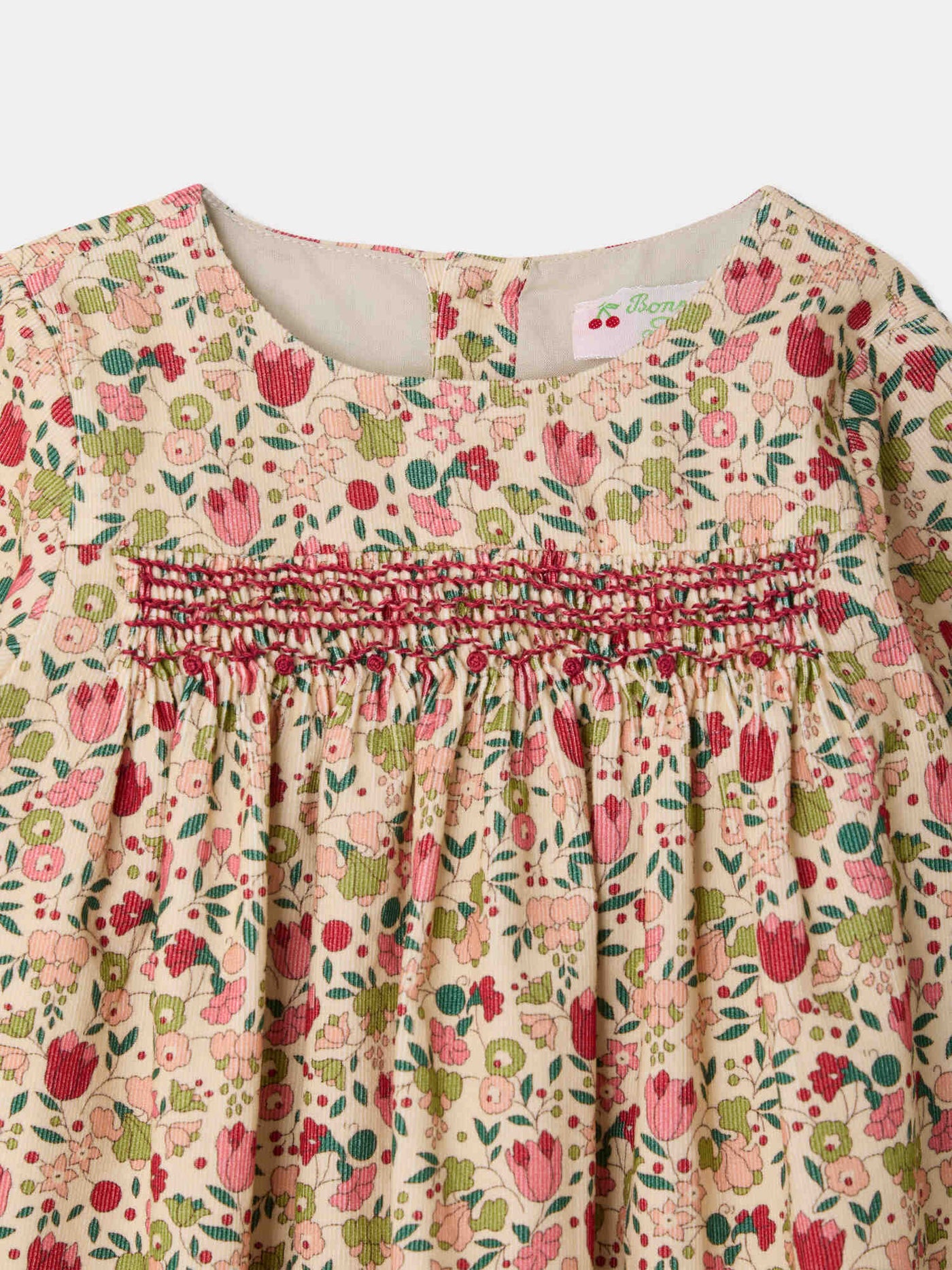Robe bébé Félicie smockée et brodée main