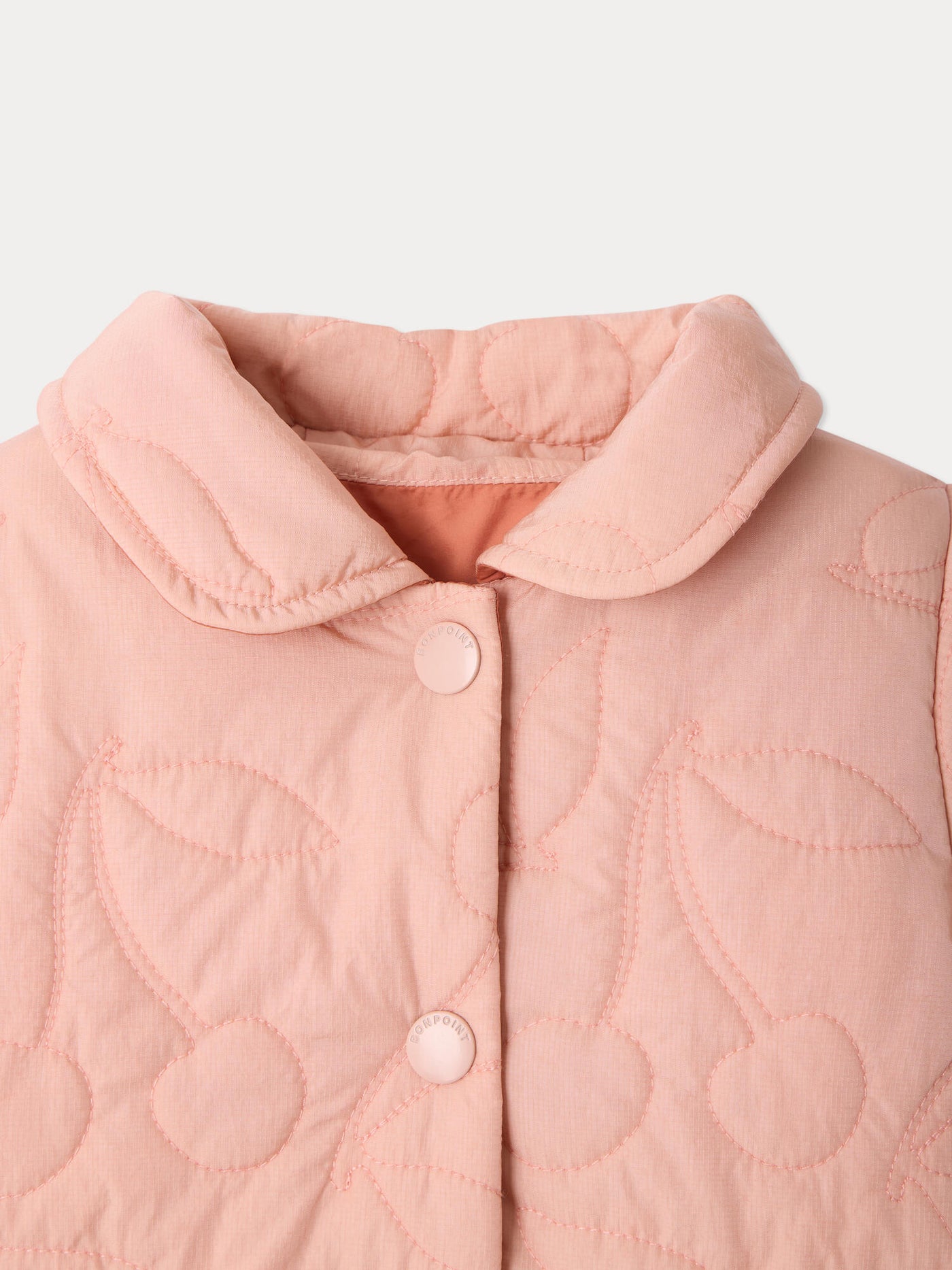 Baby-Jacke Juno wendbar und gesteppt mit Kirschen