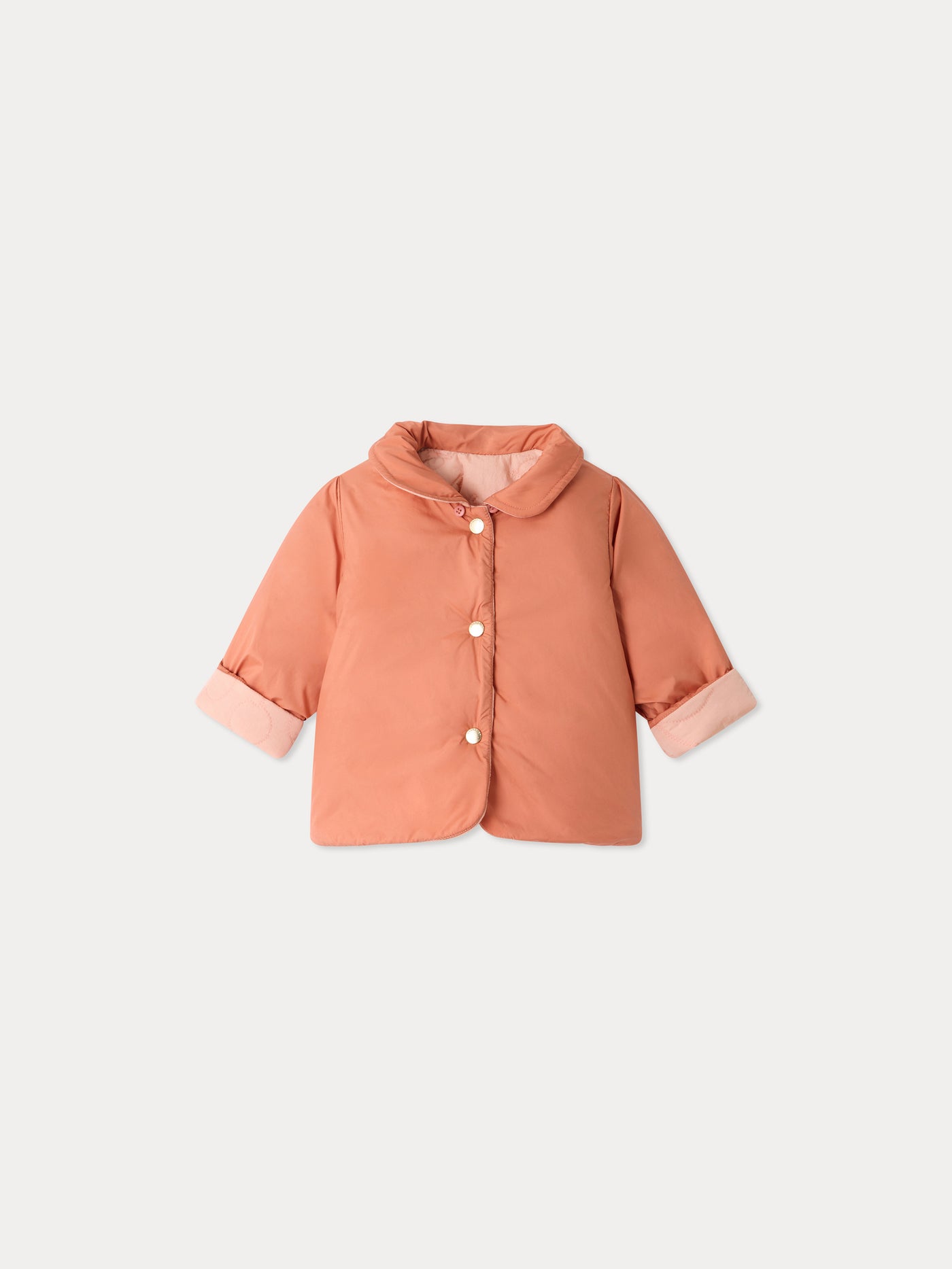 Baby-Jacke Juno wendbar und gesteppt mit Kirschen