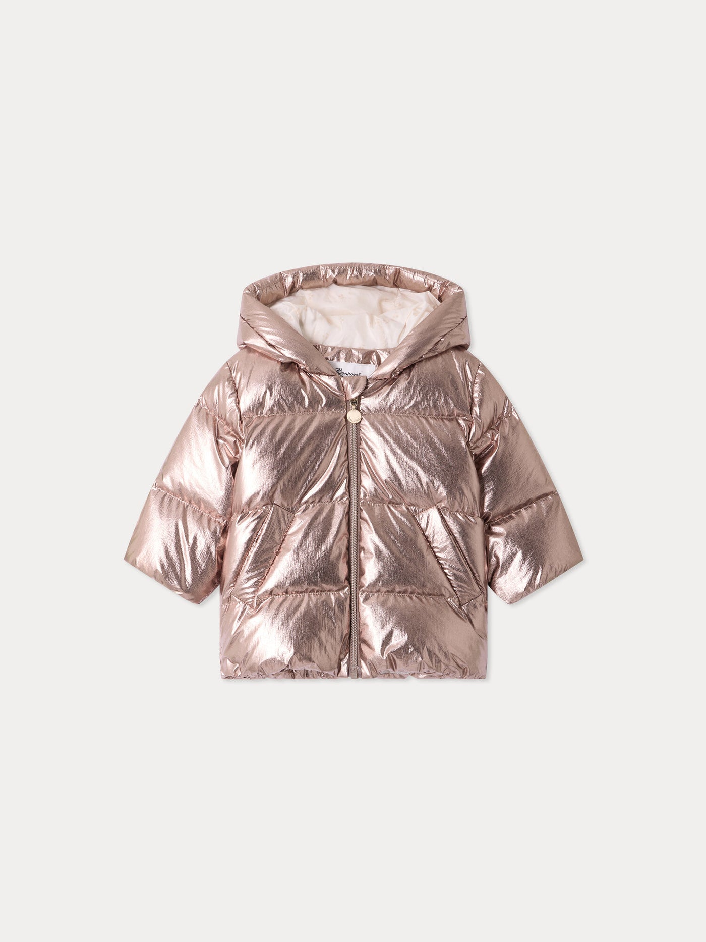 Baby-Steppjacke Bozen wasserabweisend, metallic, mit Kapuze
