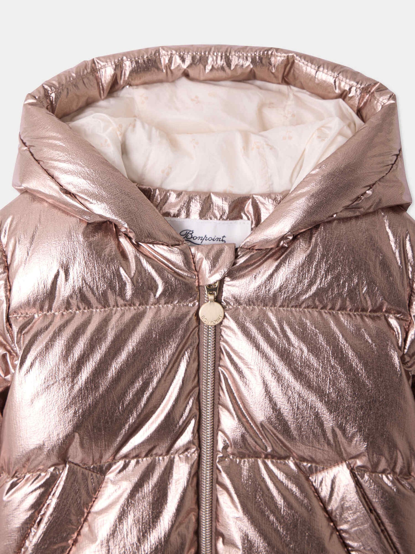 Baby-Steppjacke Bozen wasserabweisend, metallic, mit Kapuze