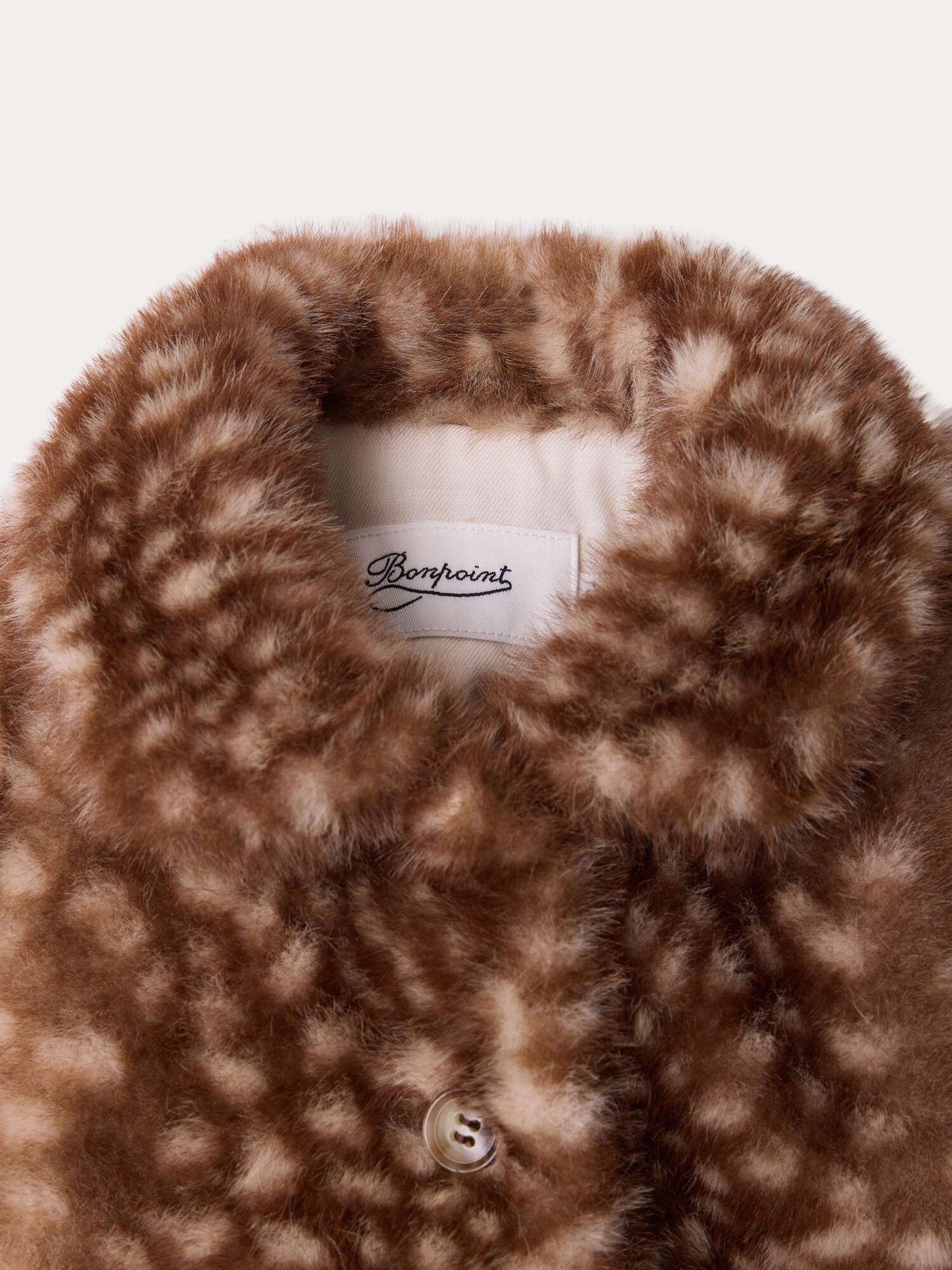 Manteau bébé Douceur à motif faon en fausse fourrure