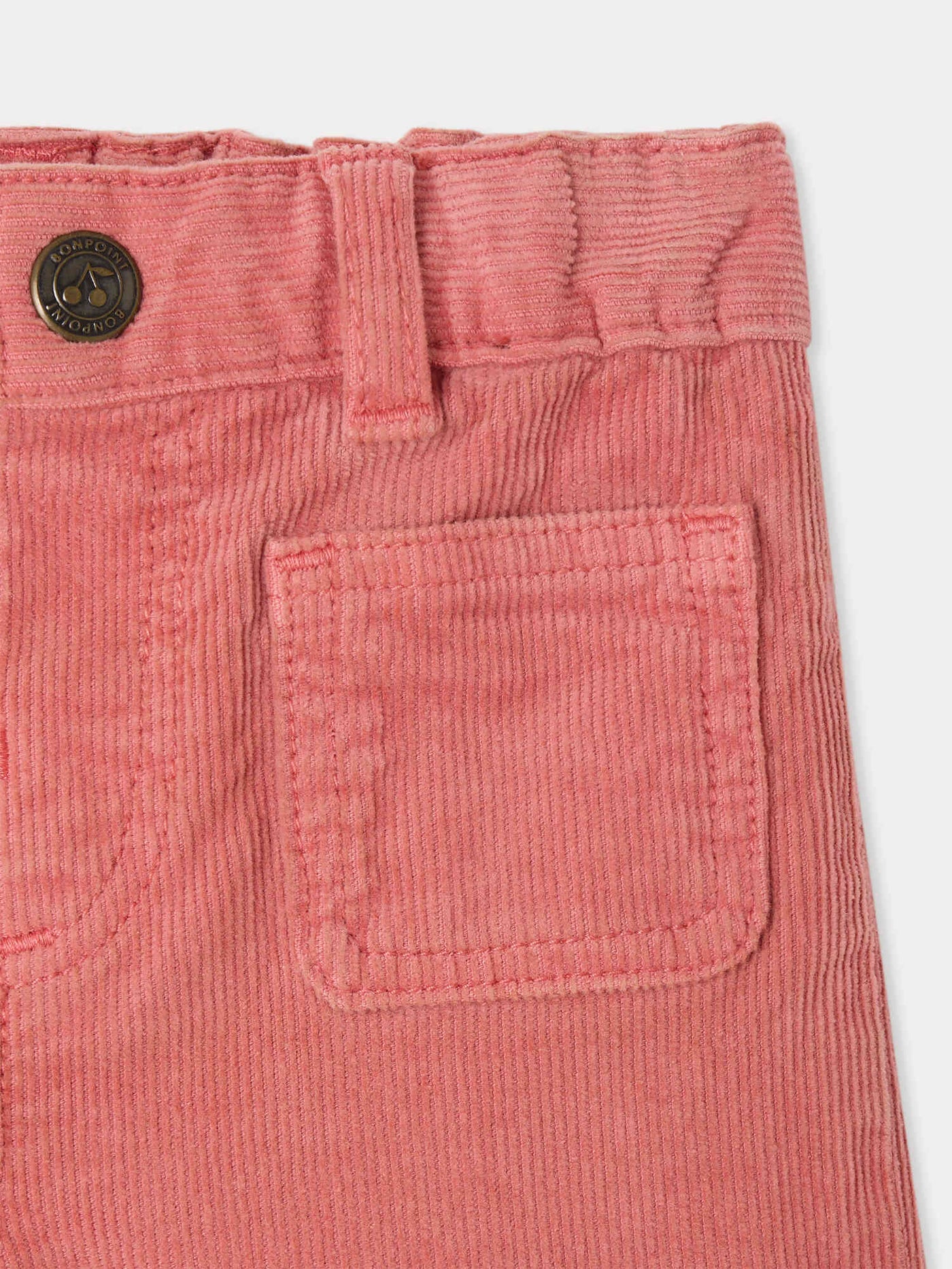 Pantalon bébé Bellino rose en coton biologique