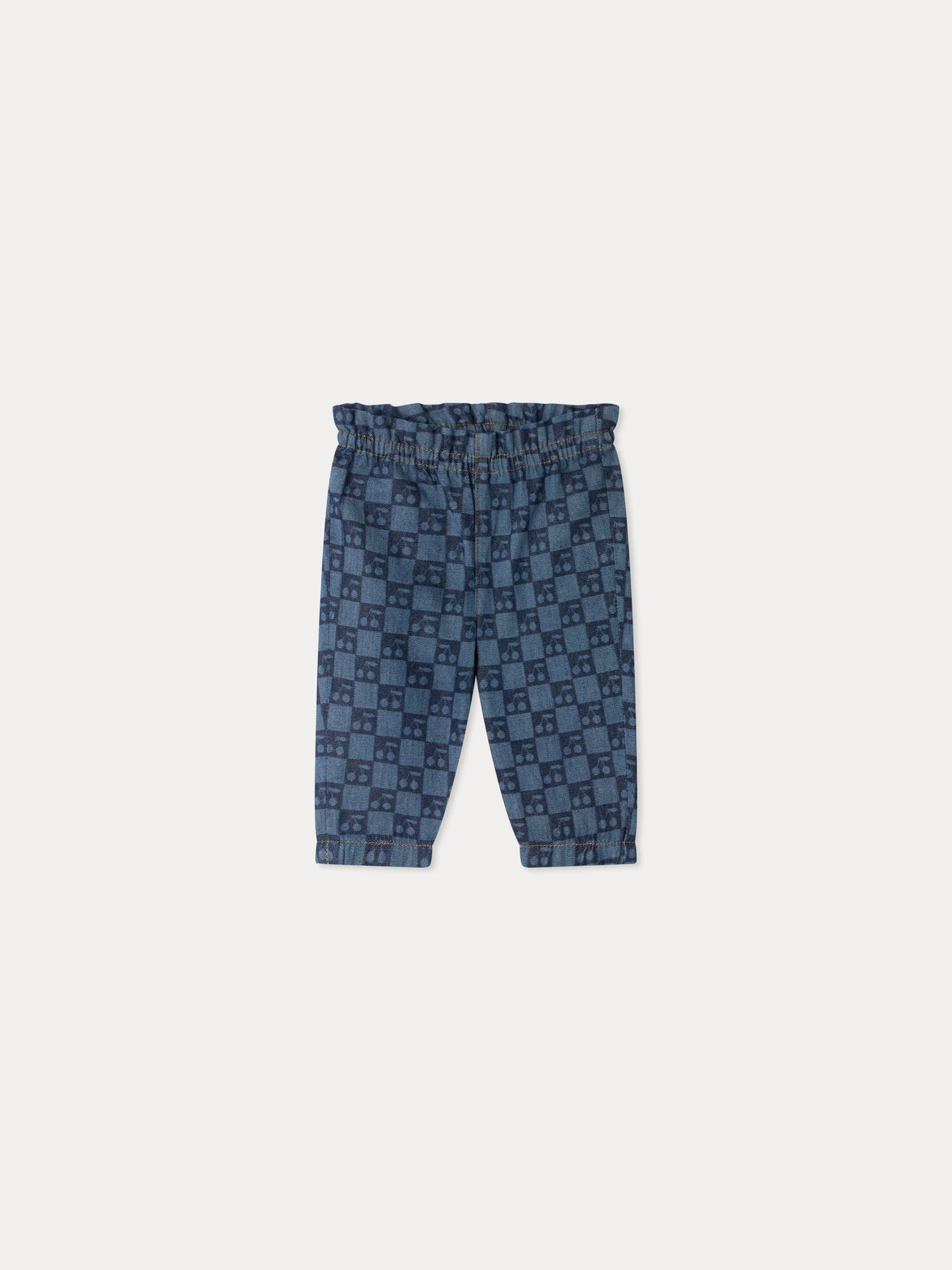 Luciole Babyhose mit Kirsch-Karomuster, aus Bio-Baumwolle