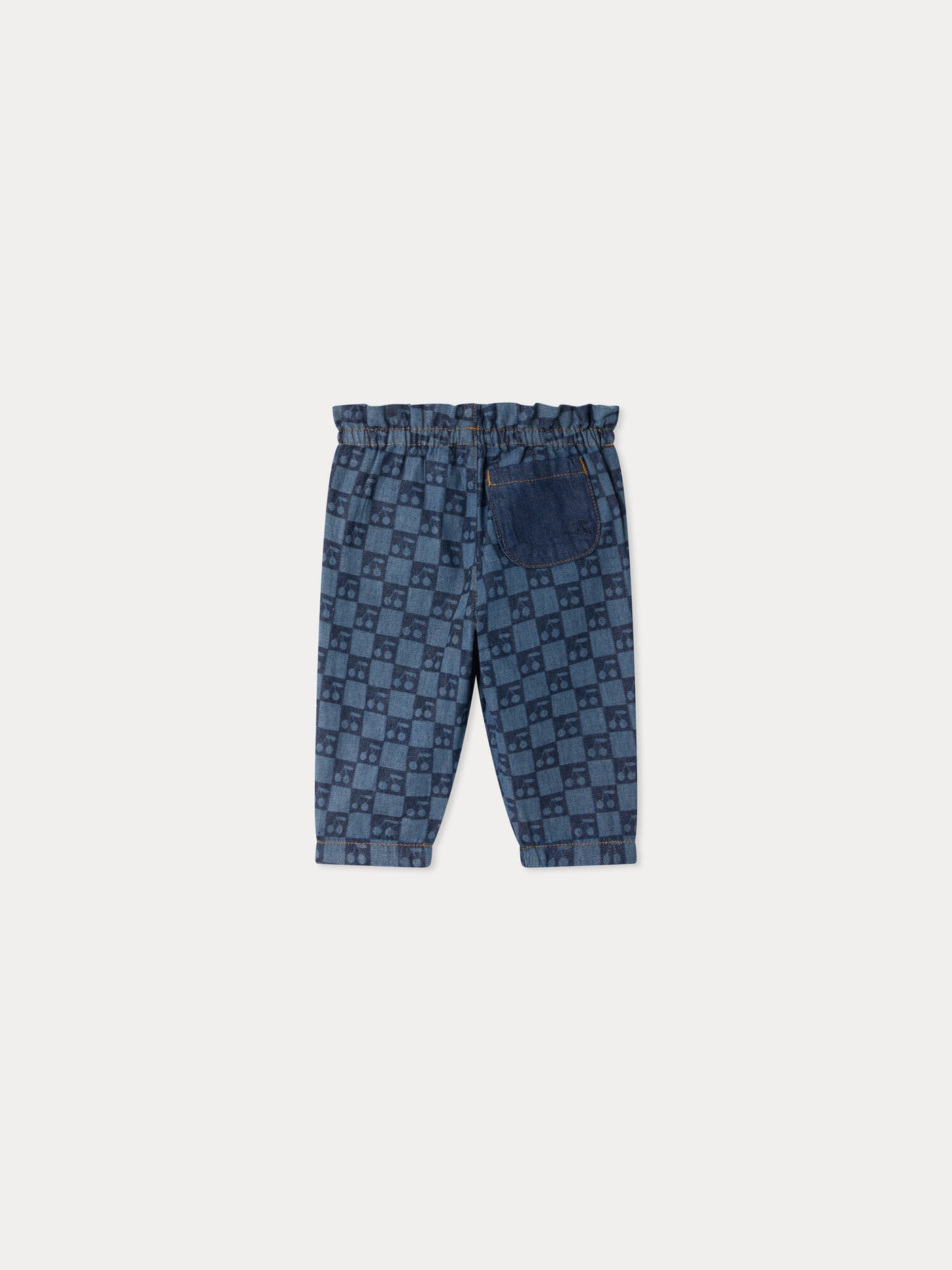 Luciole Babyhose mit Kirsch-Karomuster, aus Bio-Baumwolle