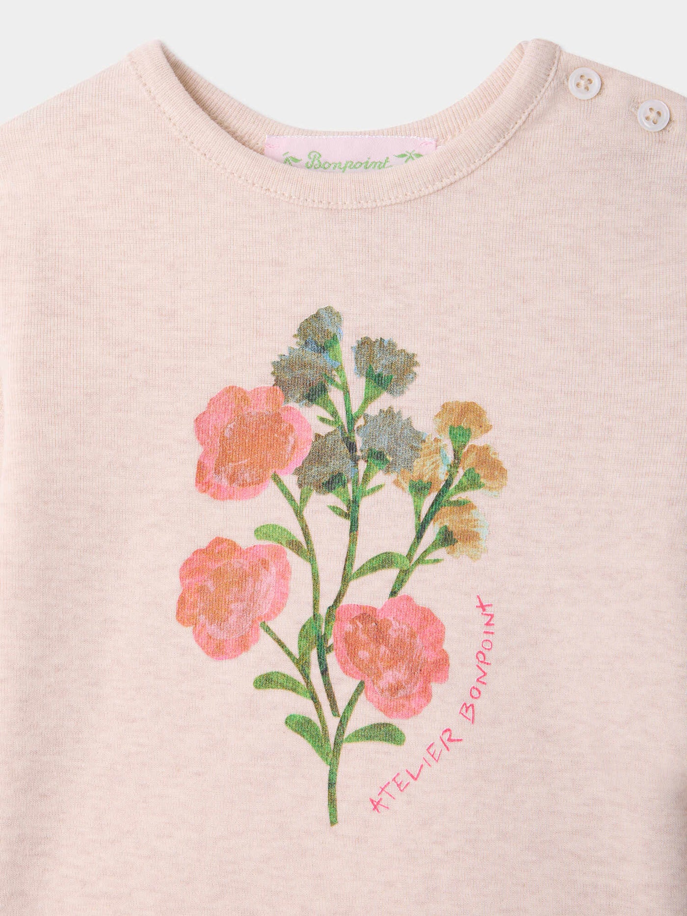 T-shirt bébé Tahsina imprimé fleurs en coton biologique
