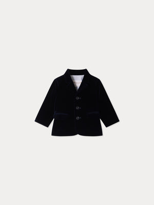 Veste bébé Leopold marine en coton biologique