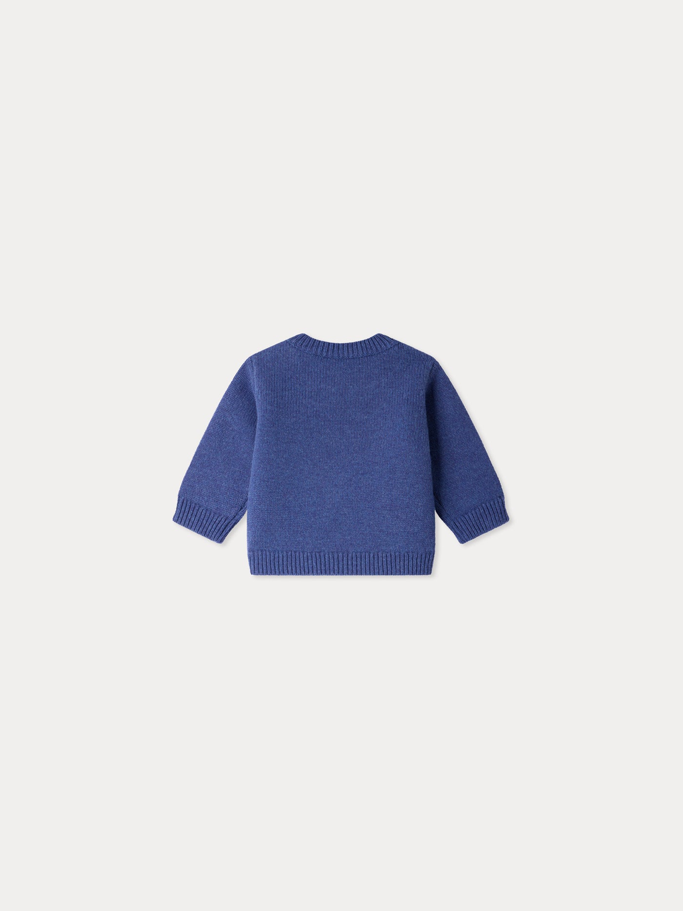 Baby-Pullover Almire mit besticktem Leuchtturm aus Wolle