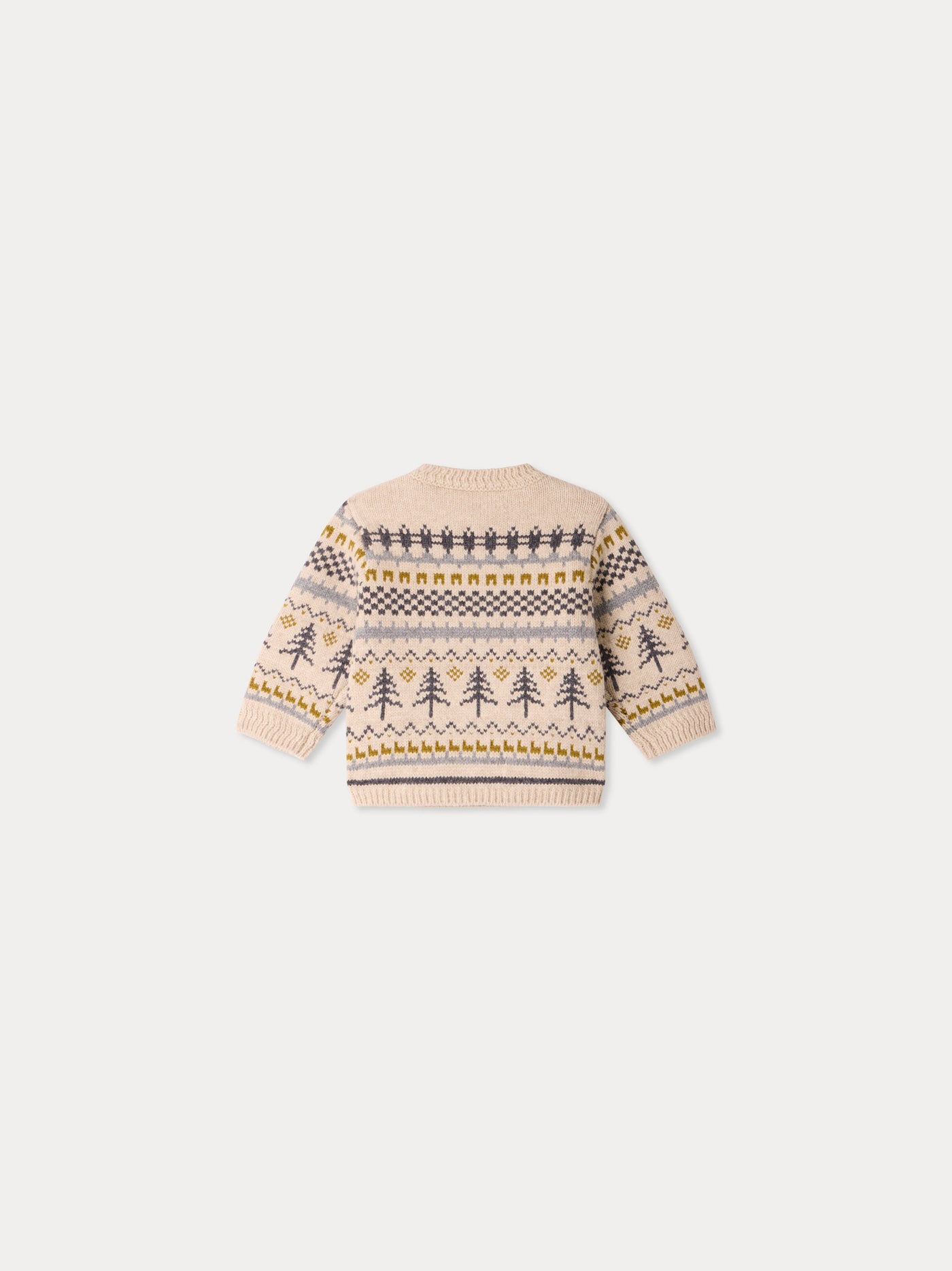 Baby-Pullover Dalmire aus Tannenbaum-Jacquard