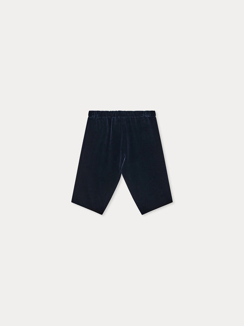 Dandy baby navy trousers in organic cotton velvet