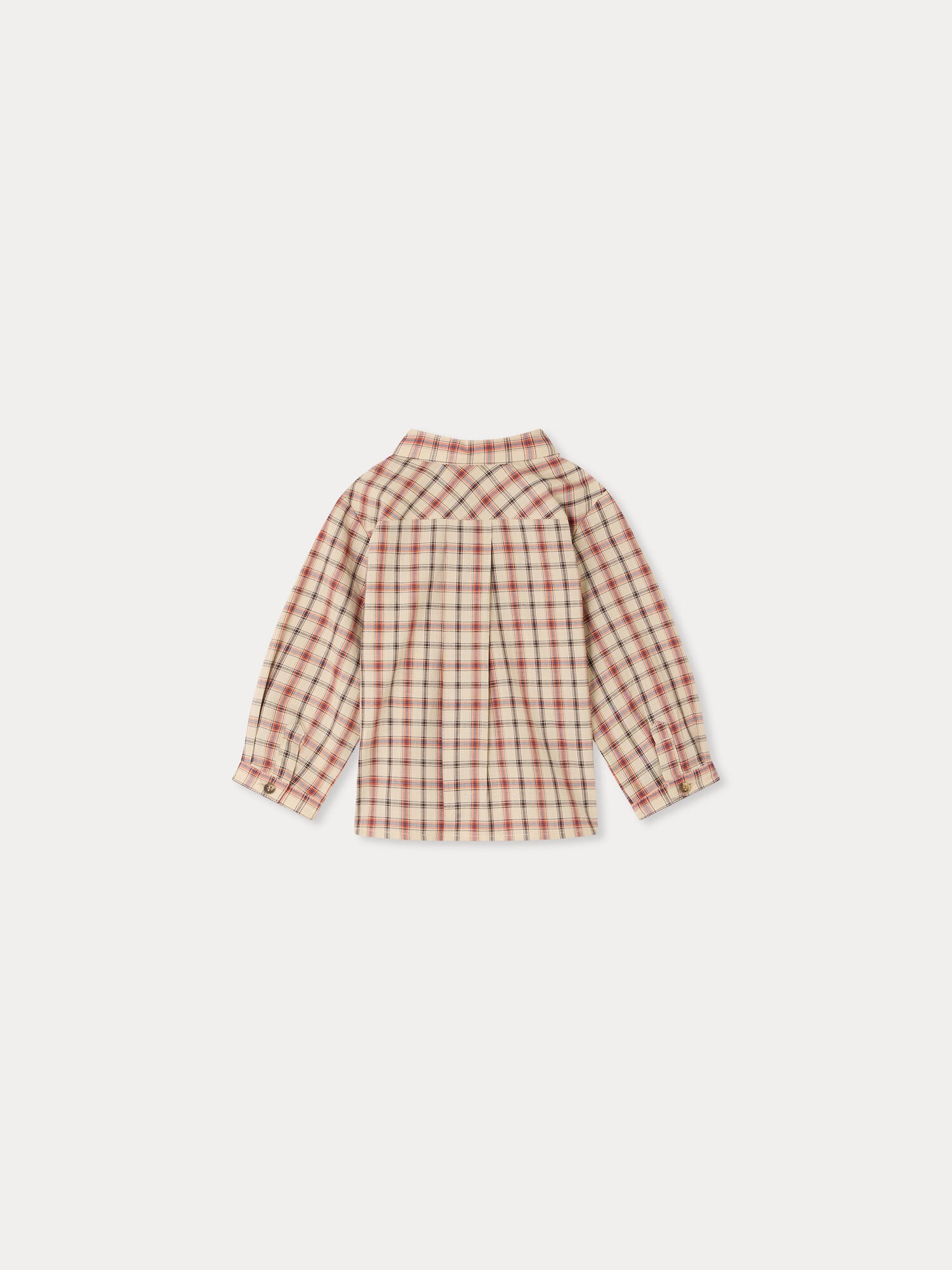 Gillo plaid baby shirt in organic cotton