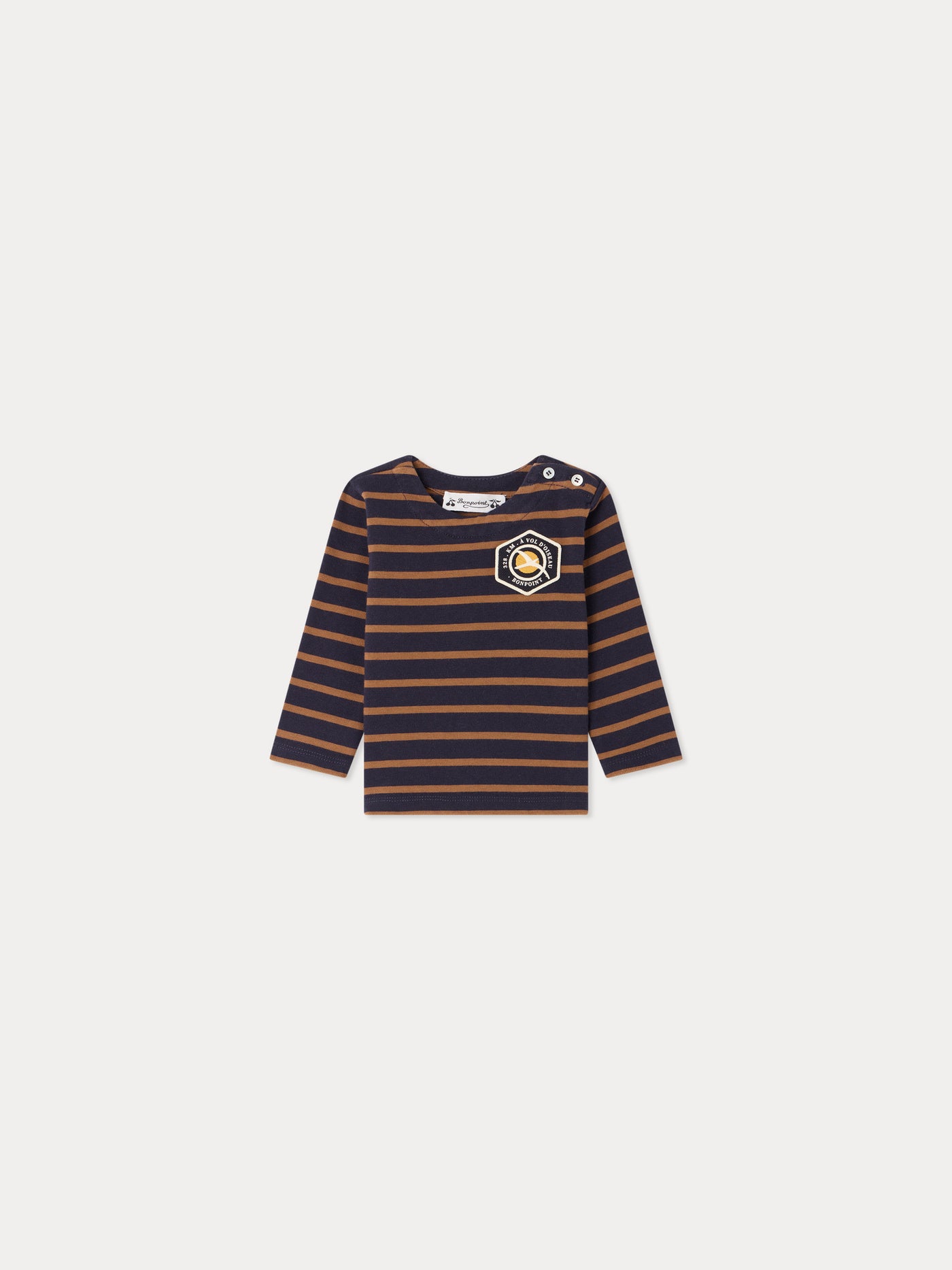 Camiseta Tourbillon bebé de rayas en algodón orgánico