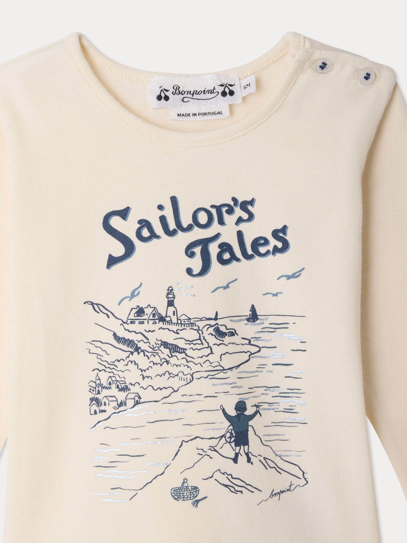 T-shirt bébé Tahsin imprimé Sailor en coton biologique