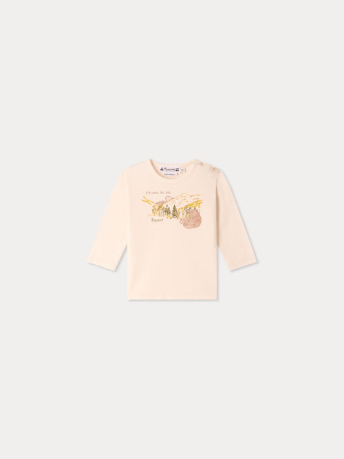 Tahsin baby t-shirt with bear print in organic cotton