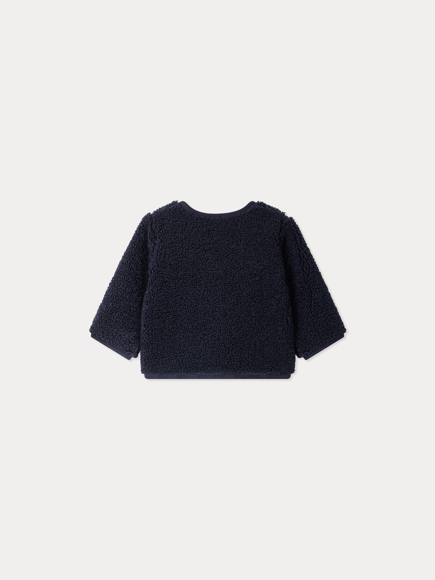 Manteau bébé Melice marine en polaire réversible