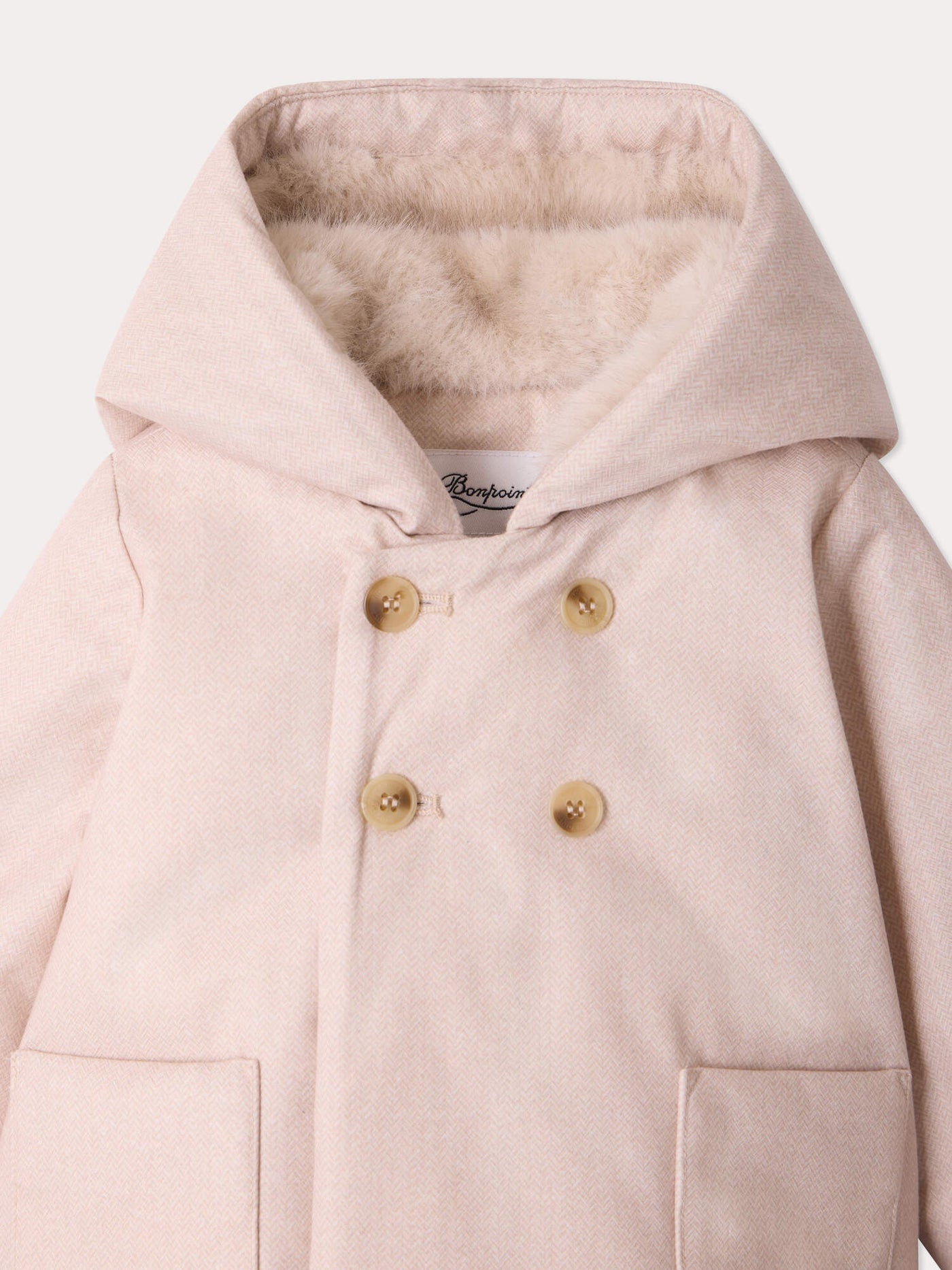 Manteau bébé Misha ouatiné déperlant et imperméable à boutonnage croisé