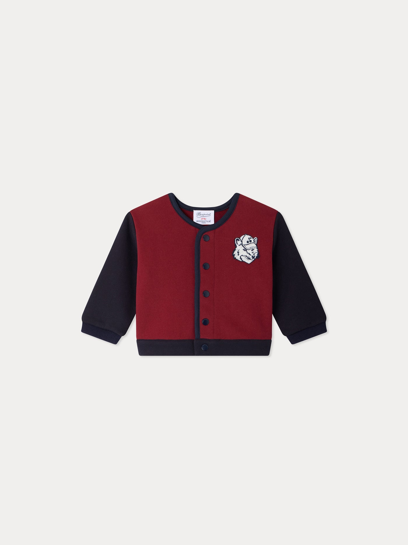 Bonpoint x Maison Kitsuné Eris Baby-Sweatshirt gesteppt aus Bio-Baumwolle