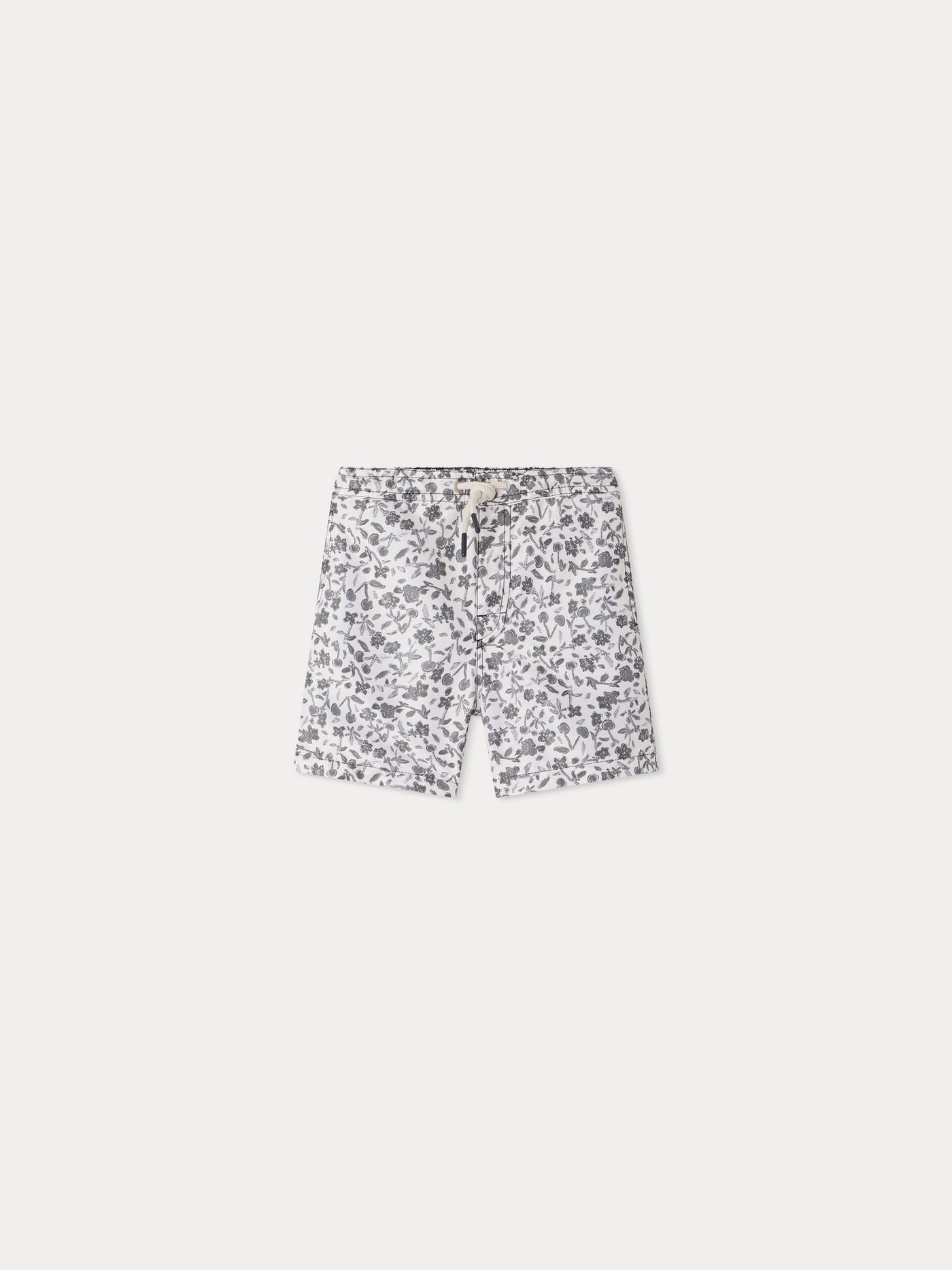 Short de bain Ariel fleurs tilleul