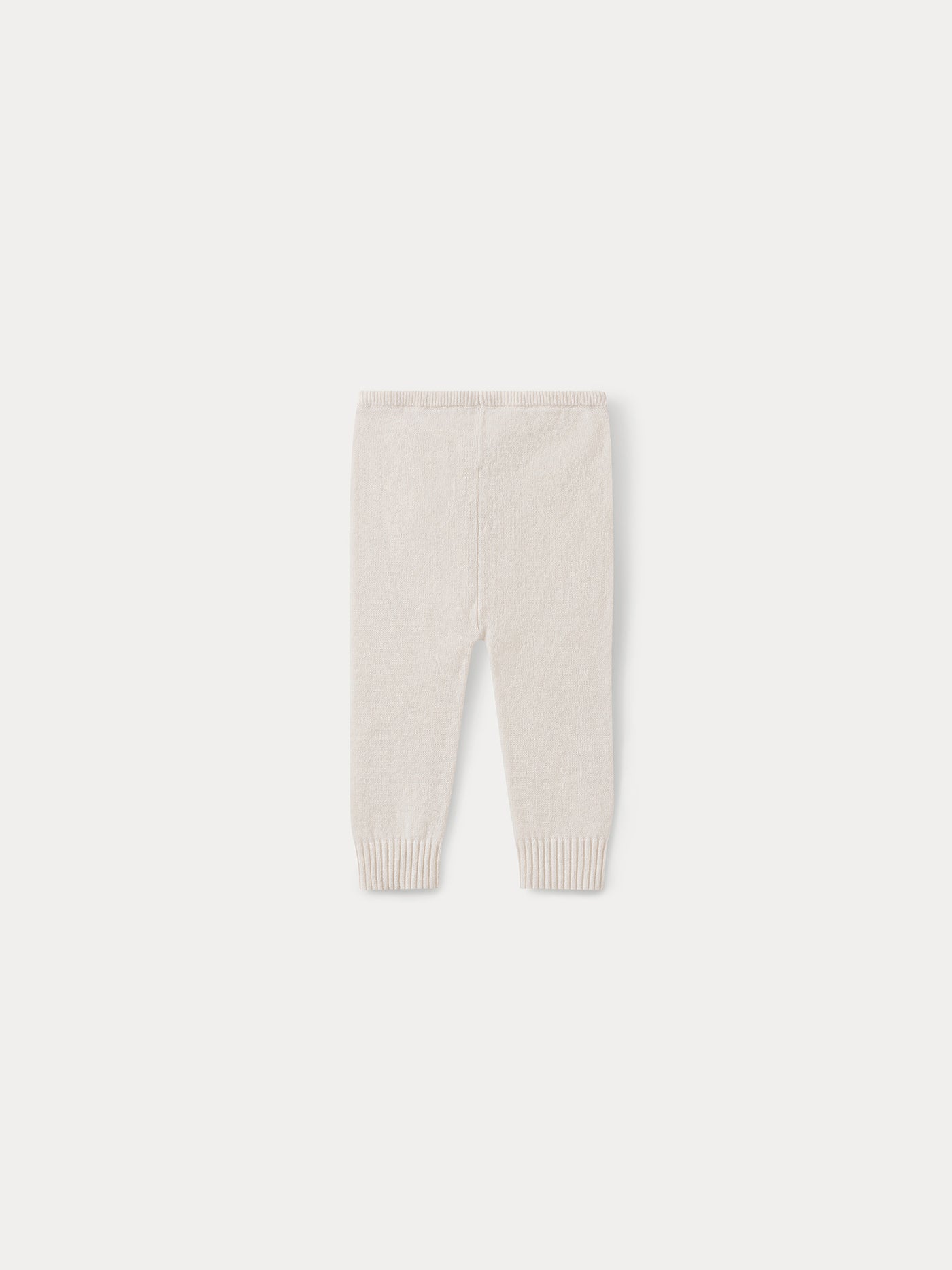 Leggings neonato in cashmere bianco latte