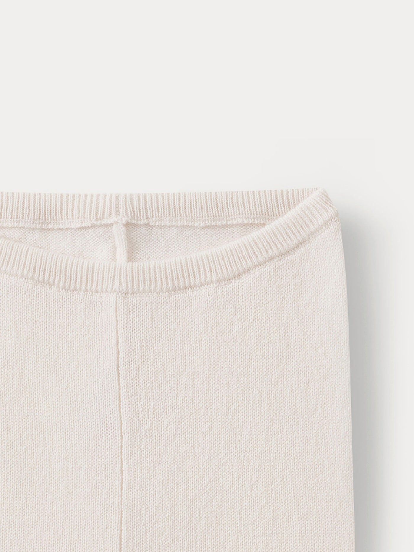 Leggings neonato in cashmere bianco latte