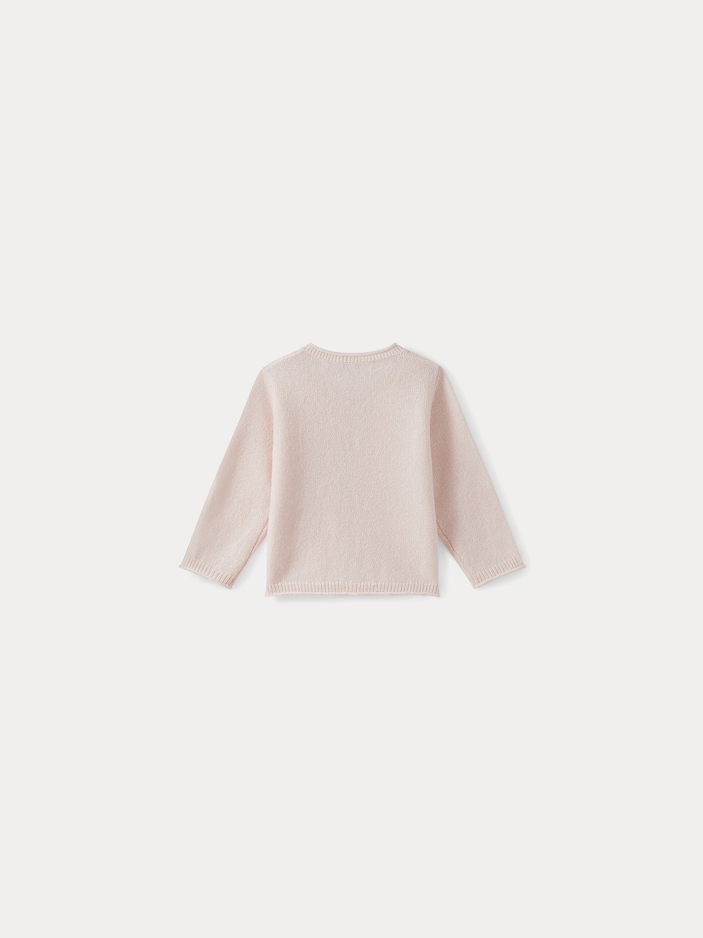 Cashmere Cardigan for Baby pale pink
