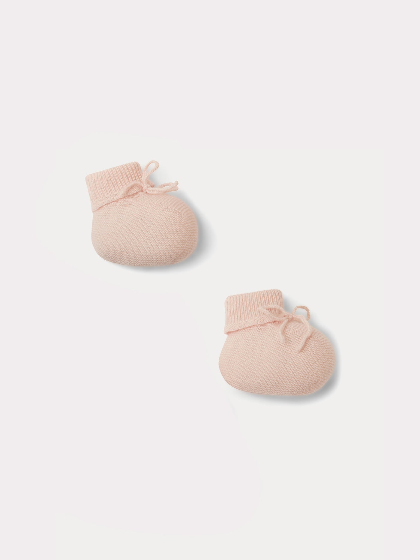 Chaussons en cachemire bébé rose pâle