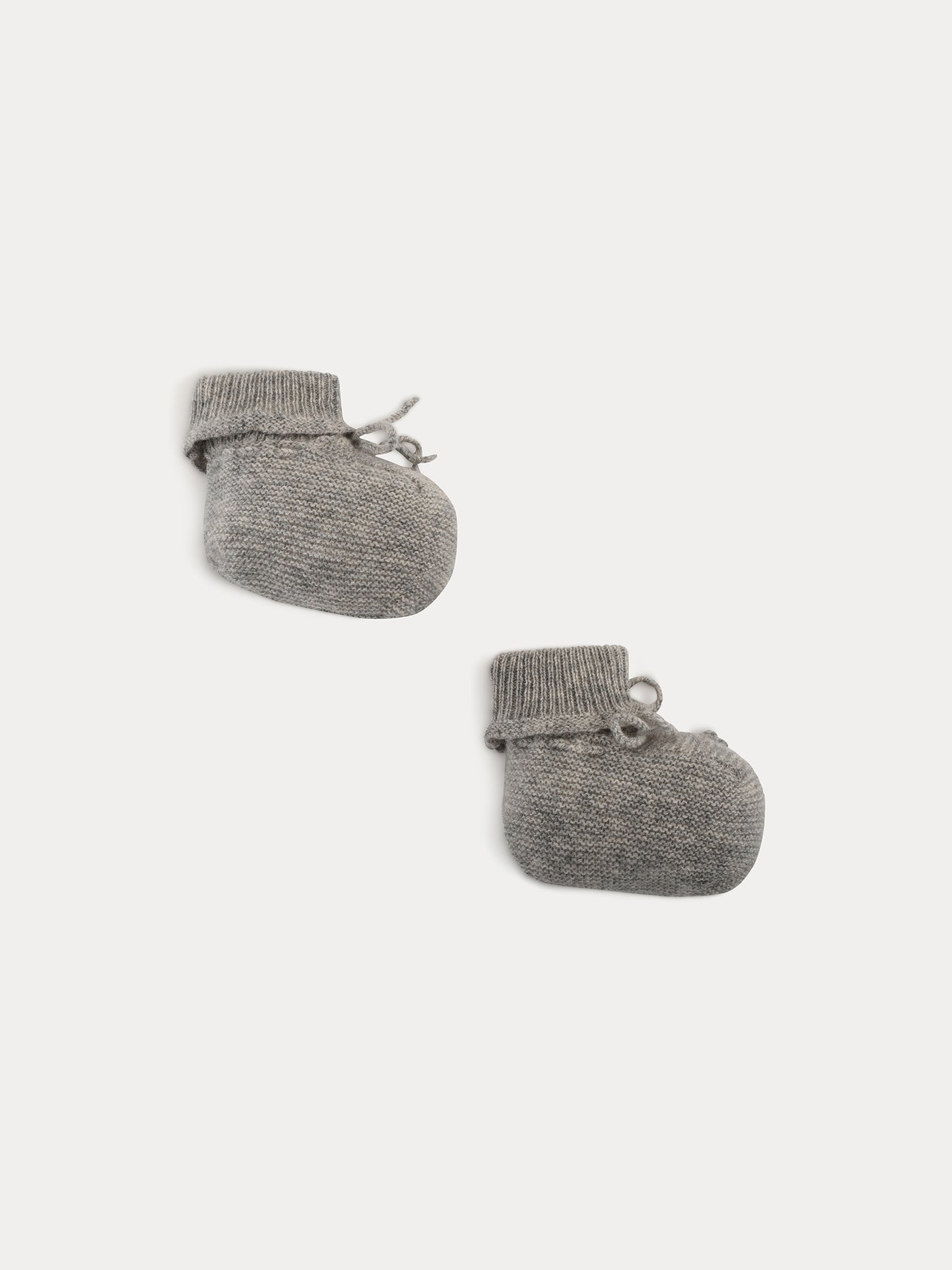 Baby-Kaschmir-Stiefeletten, grau meliert