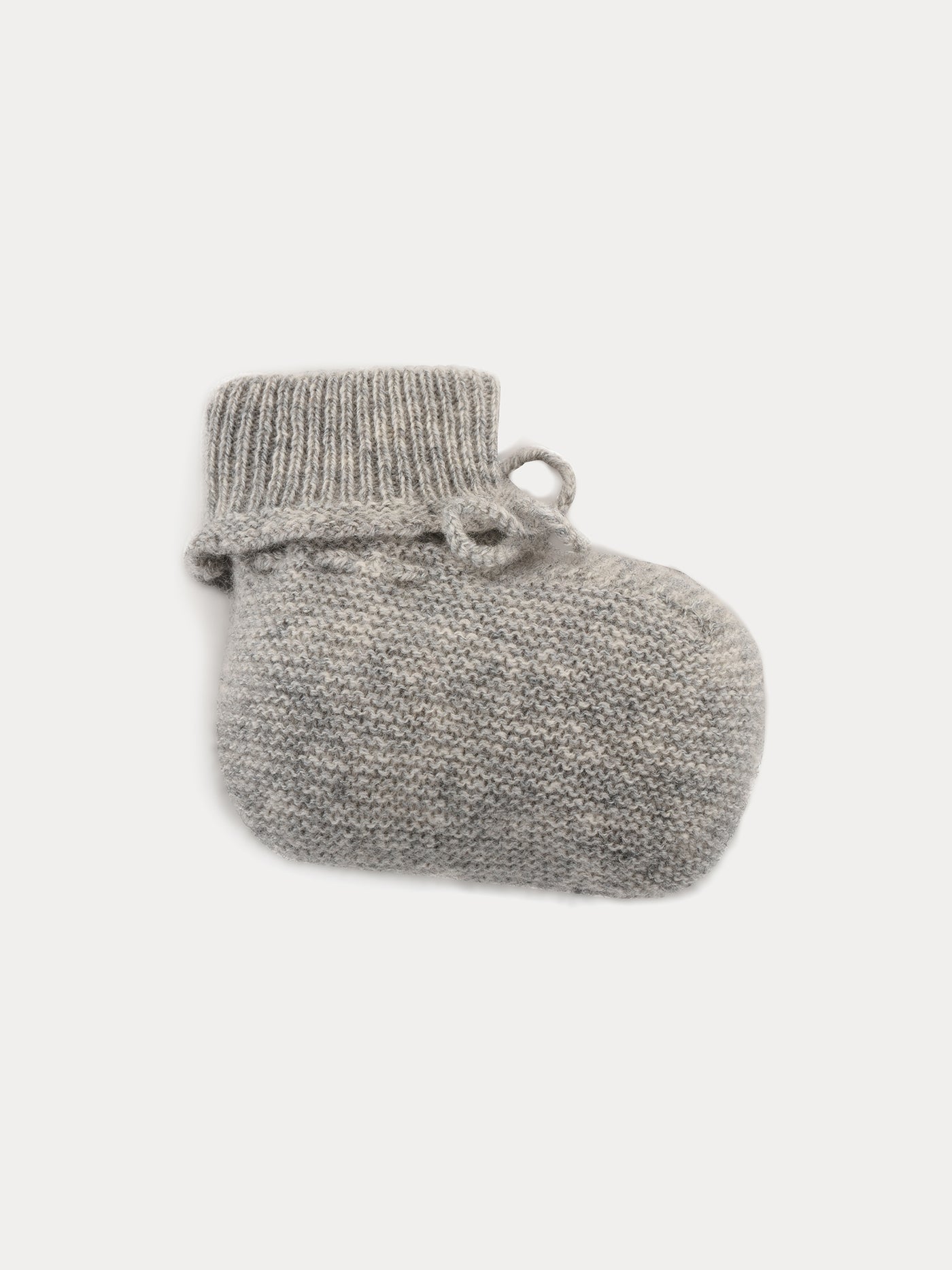 Baby-Kaschmir-Stiefeletten, grau meliert