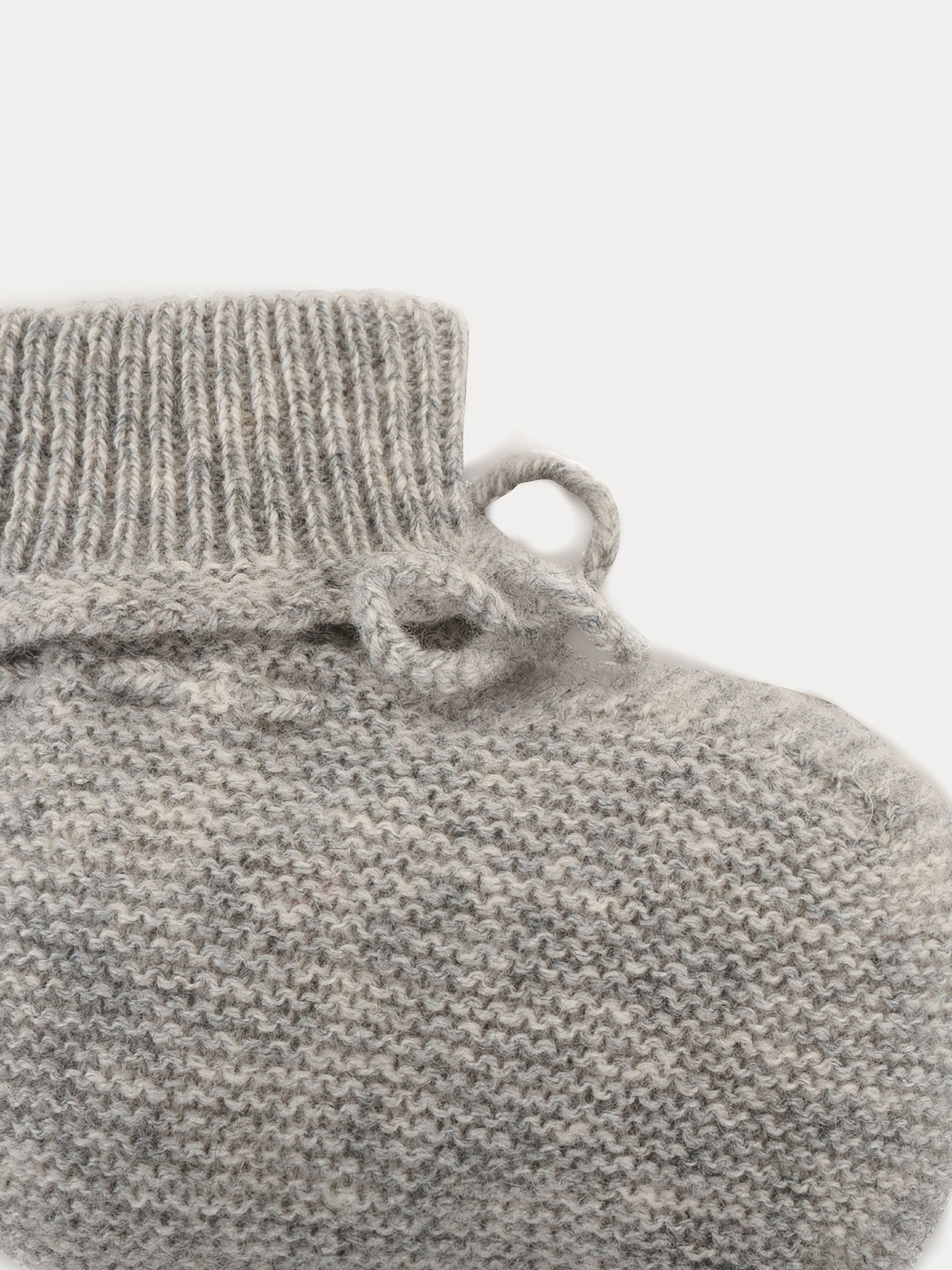 Chaussons en cachemire bébé gris chiné clair