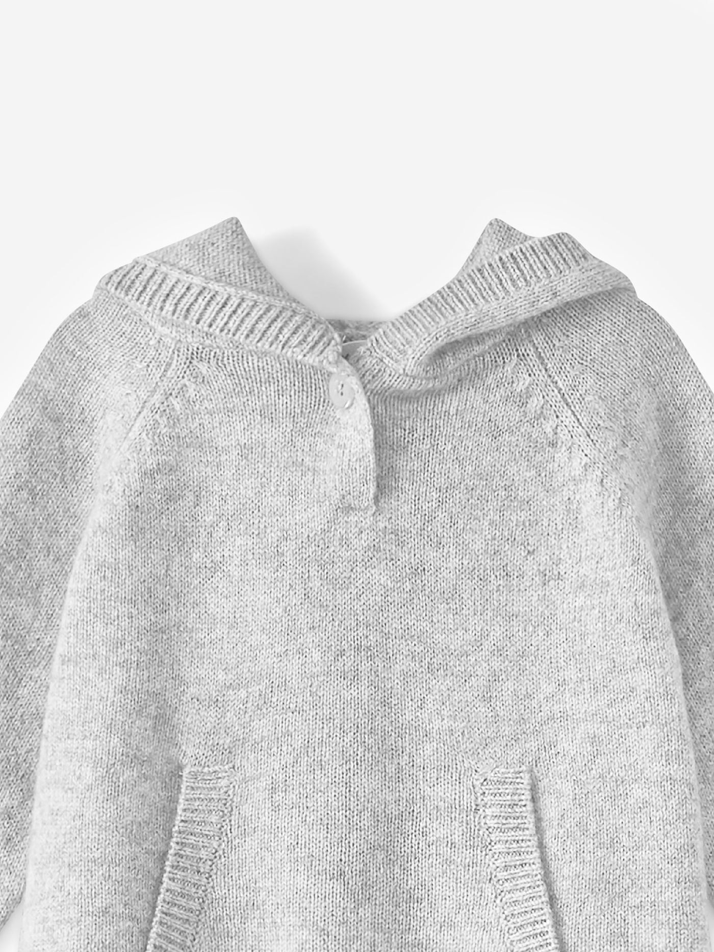 Baby-Kaschmirpullover, grau meliert