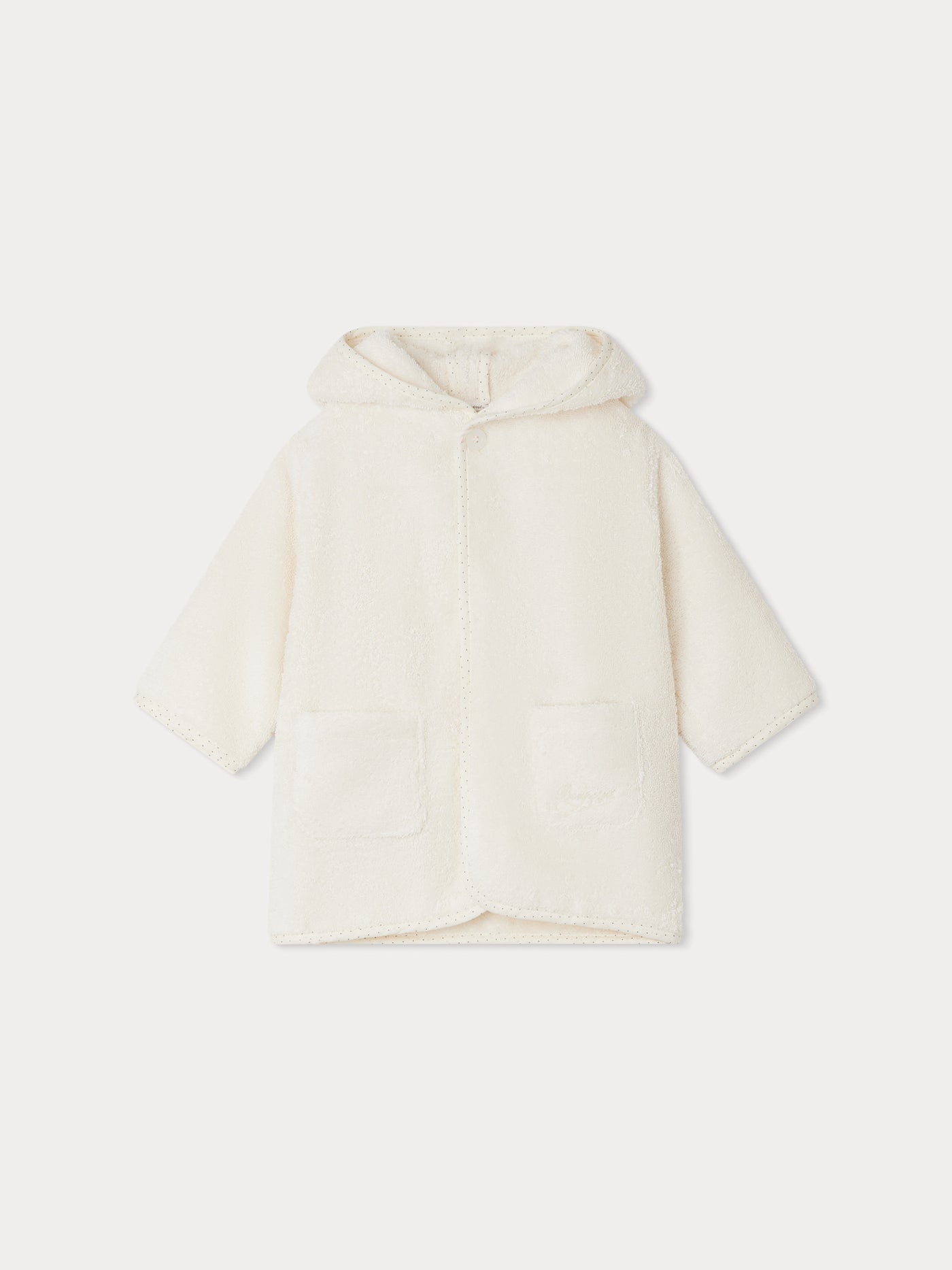 Peignoir bouclette Apeign blanc lait