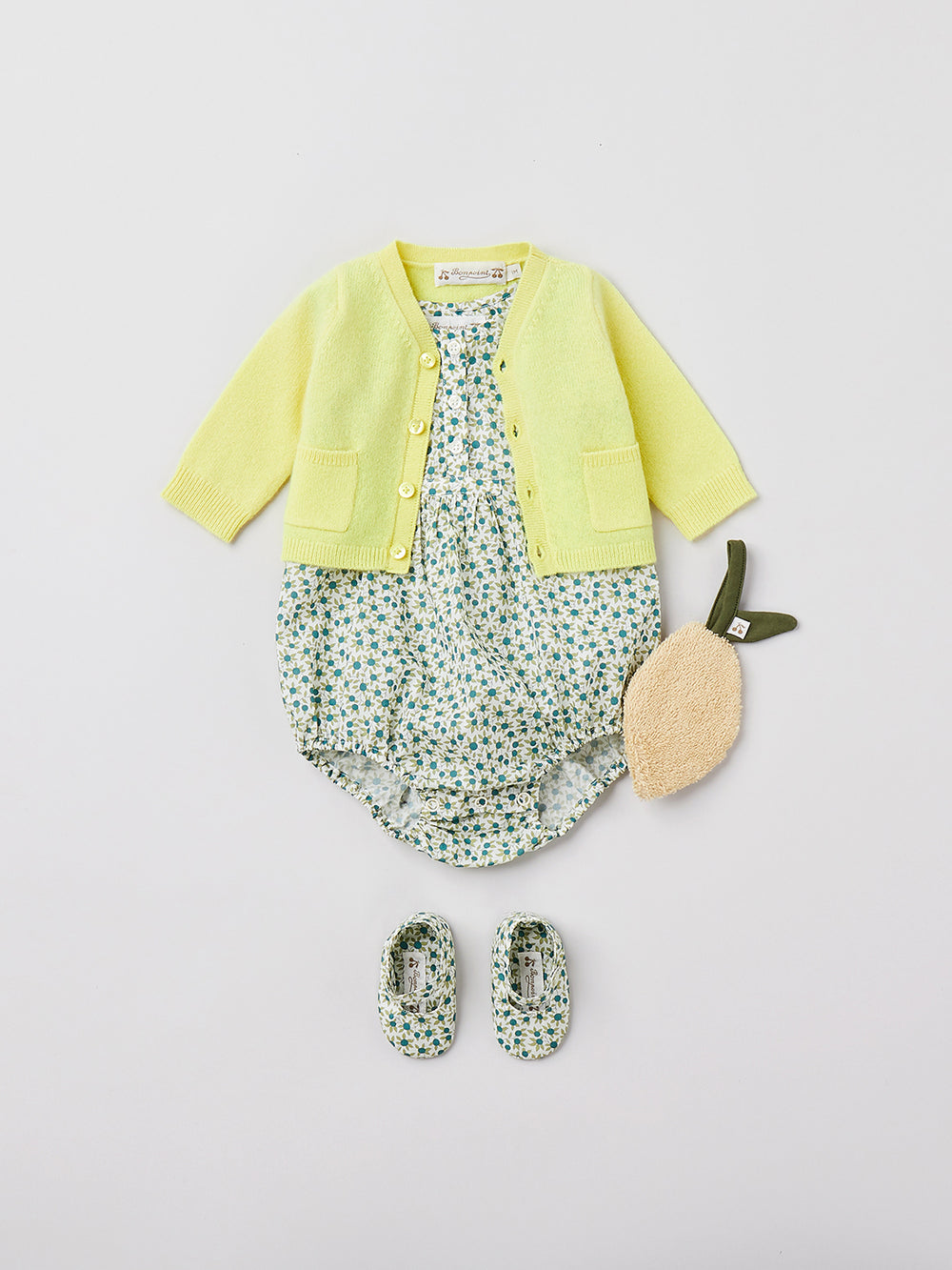 Cardigan Tahiel jaune néon