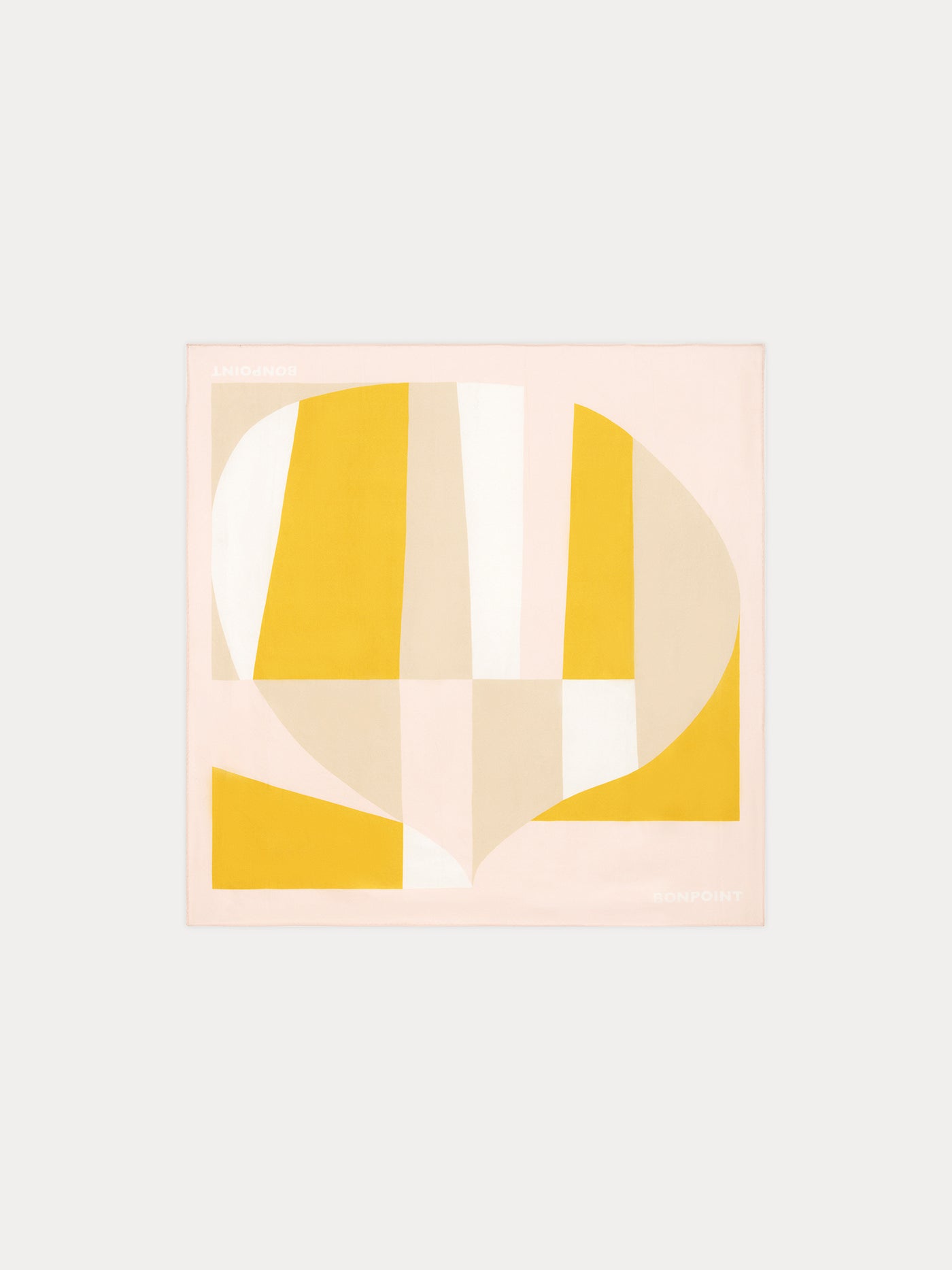 Silk twill graphic scarf