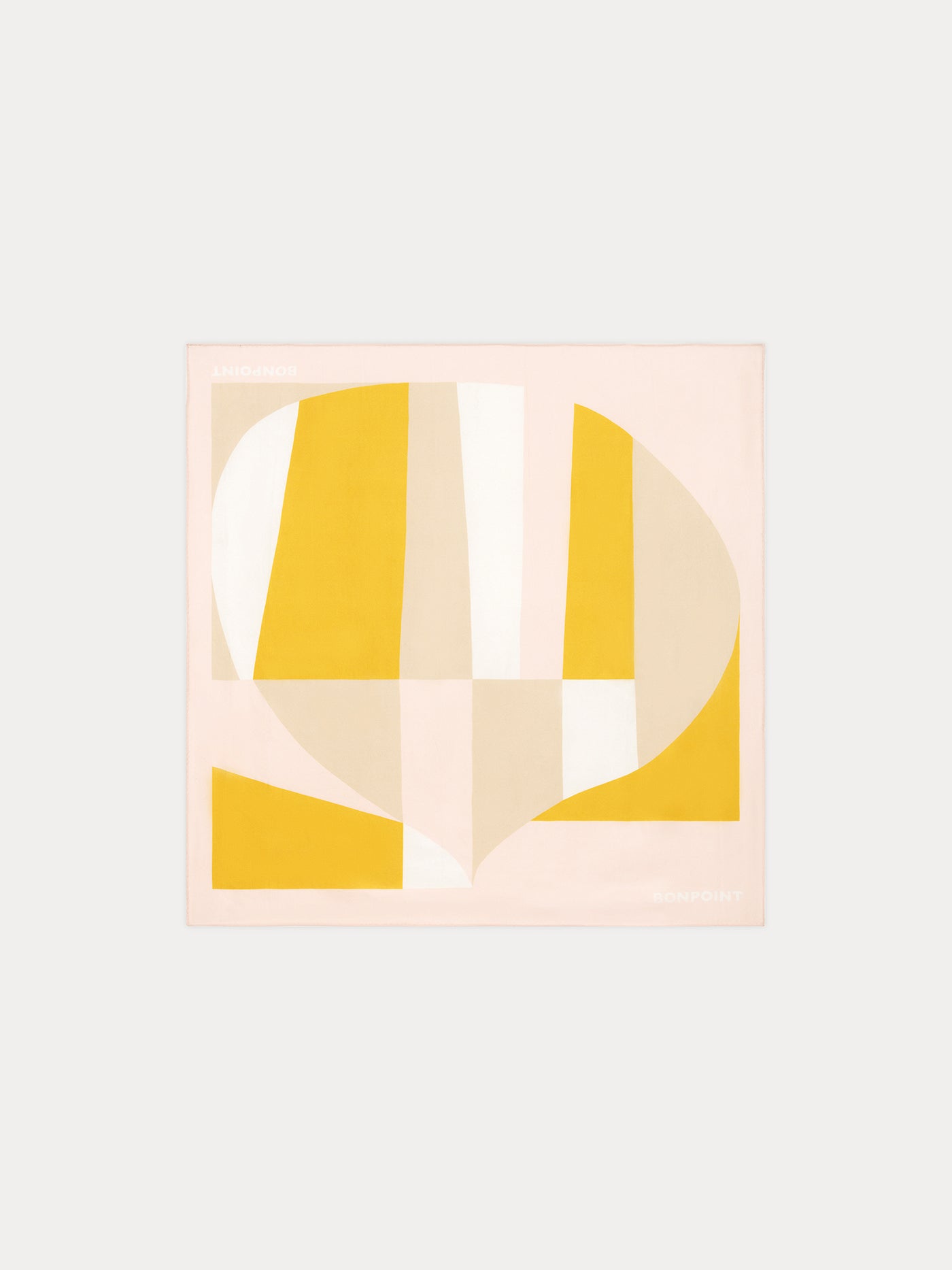 Silk twill graphic scarf