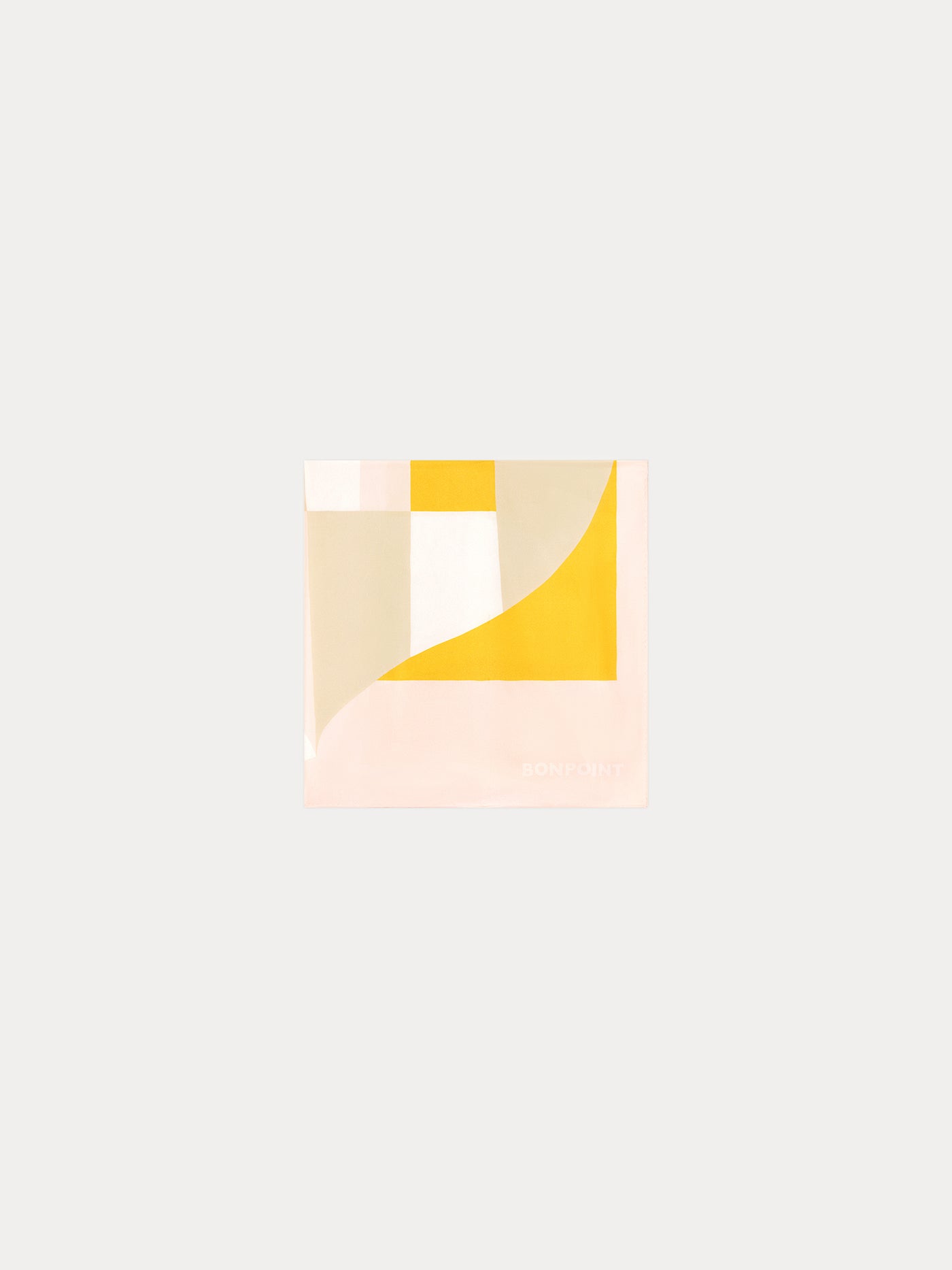 Silk twill graphic scarf