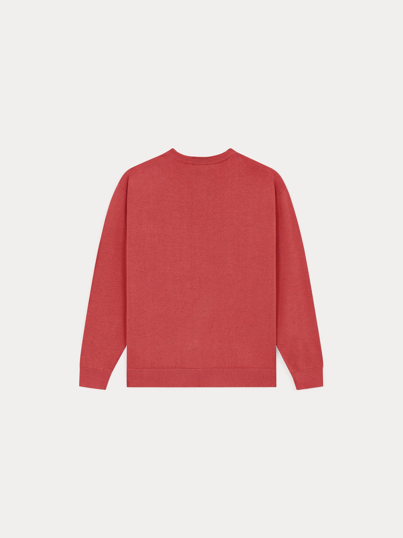 Pull col rond en coton geranium