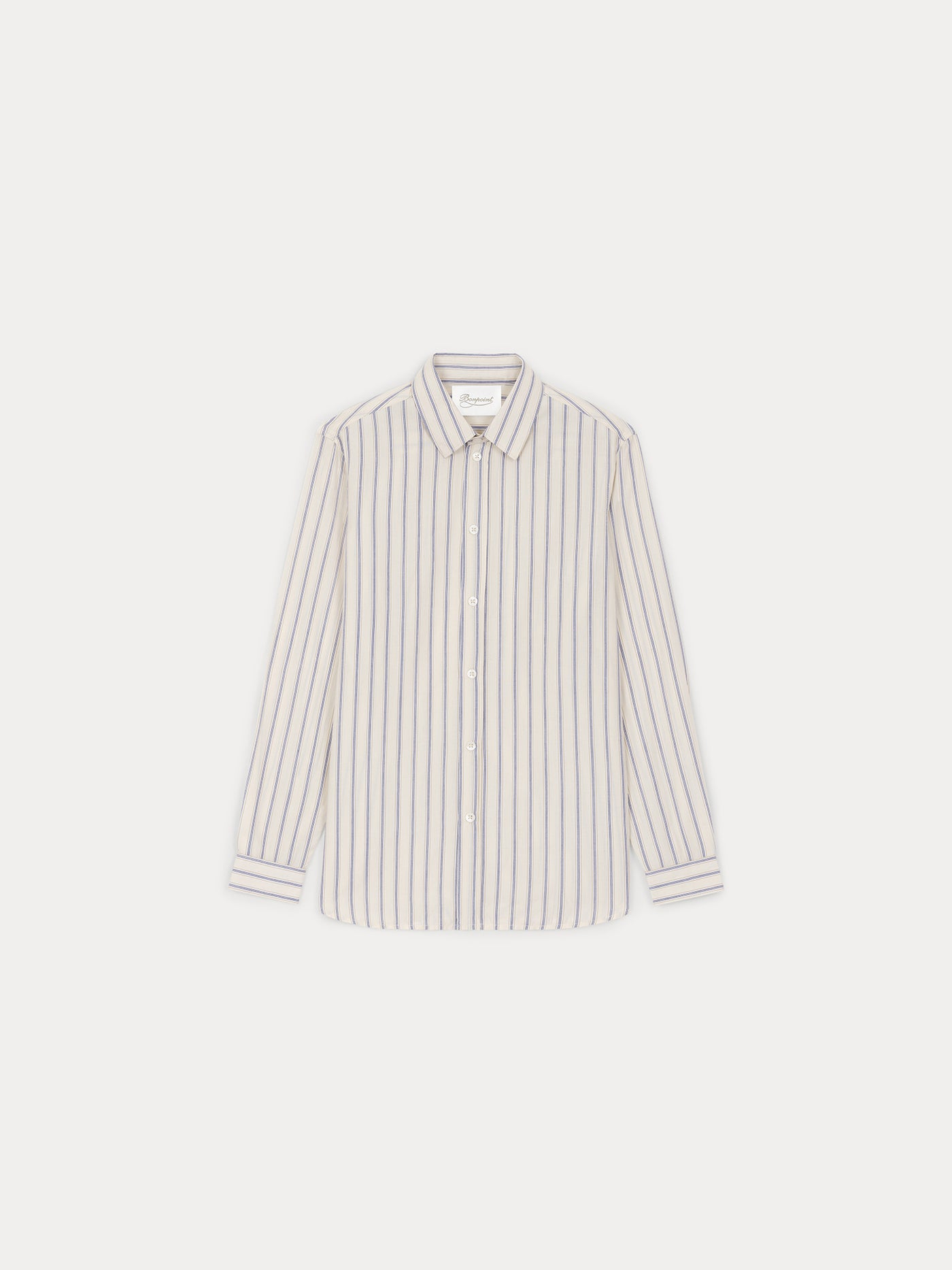 Off-white and blue striped shirt in cotton